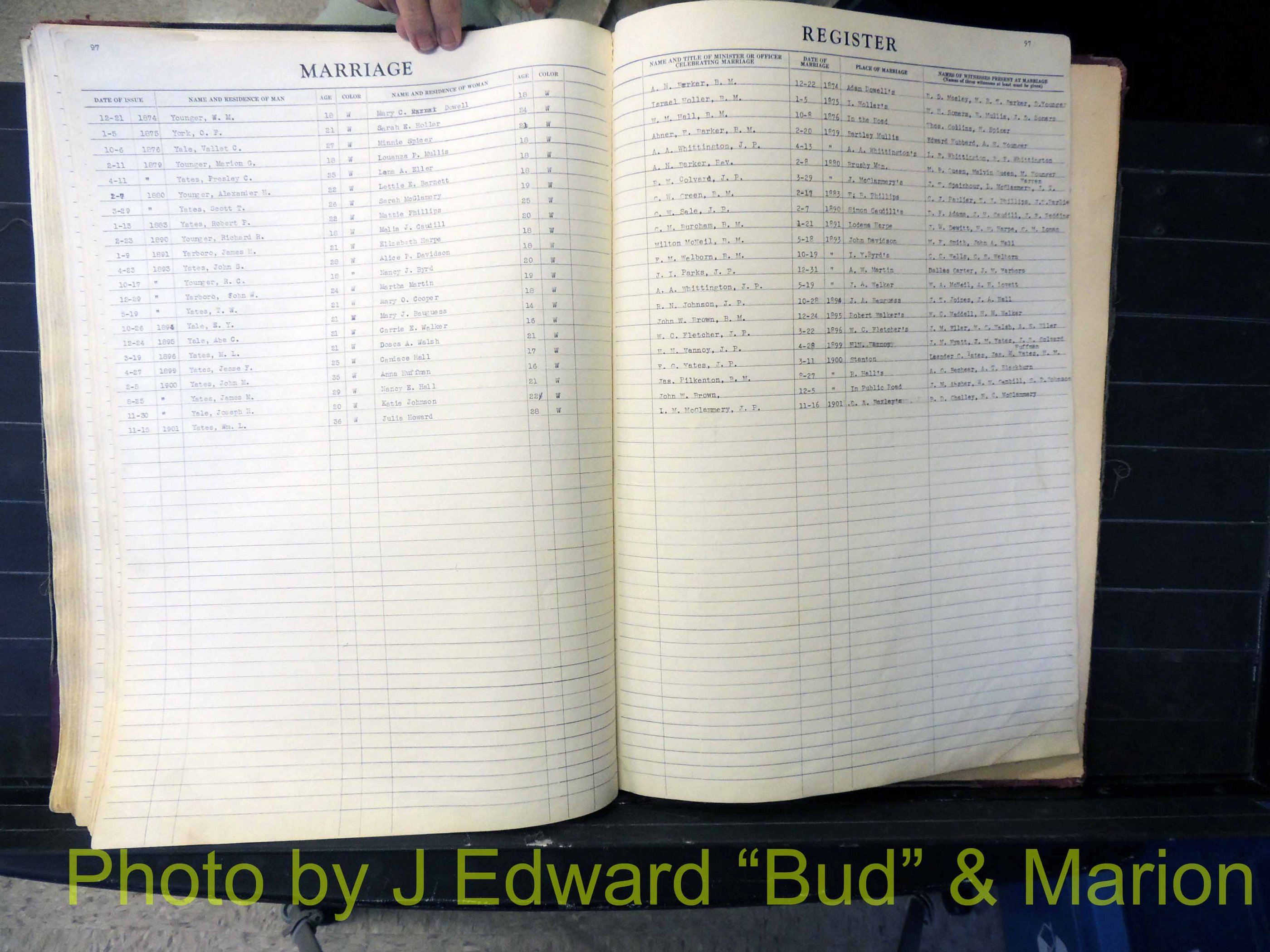 Wilkes Co, NC, Marriage Book 1, 1870-1940 (198).JPG