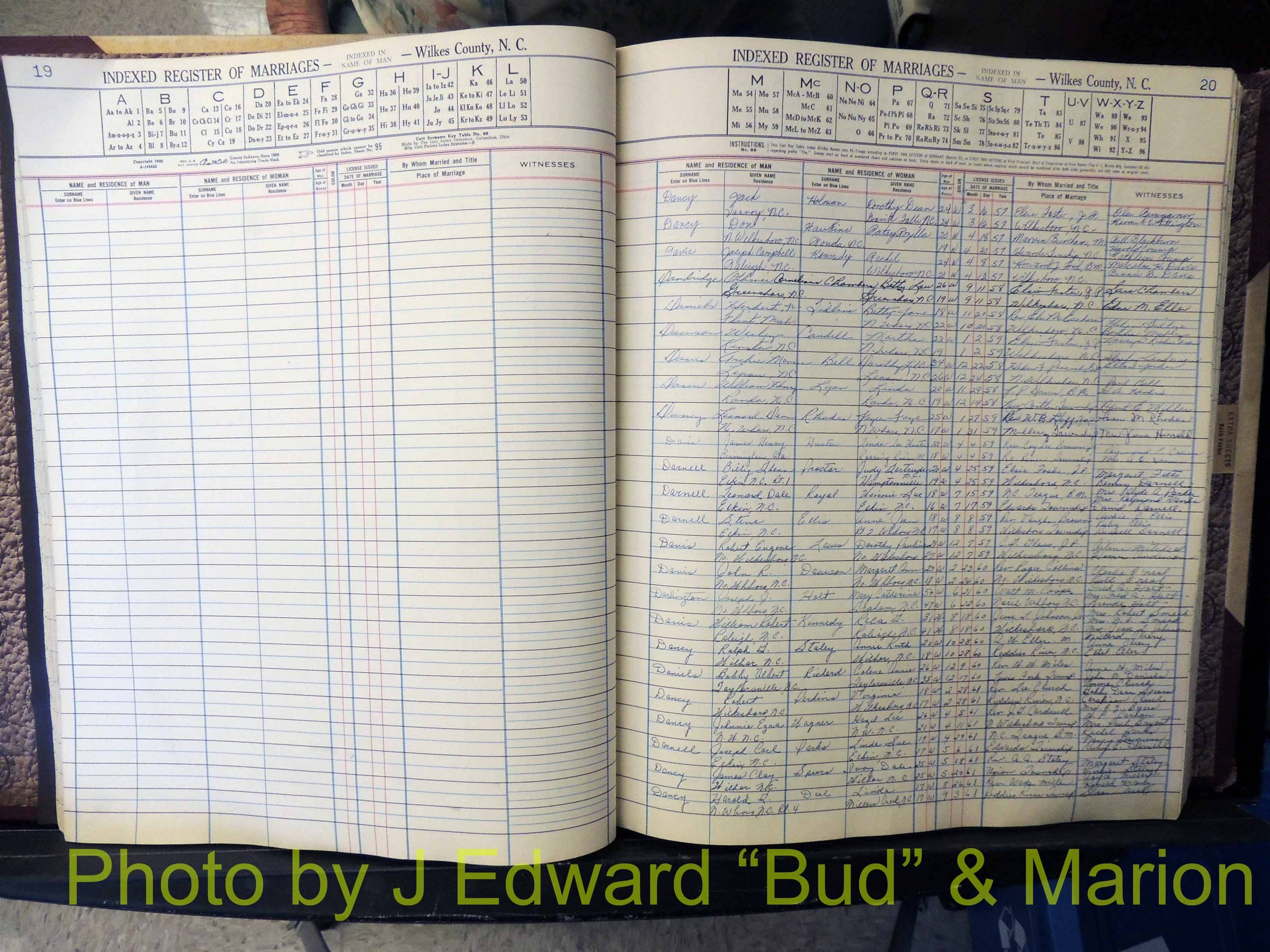 Wilkes Co, NC, Marriage Book 6, 1957-1965 (128).JPG