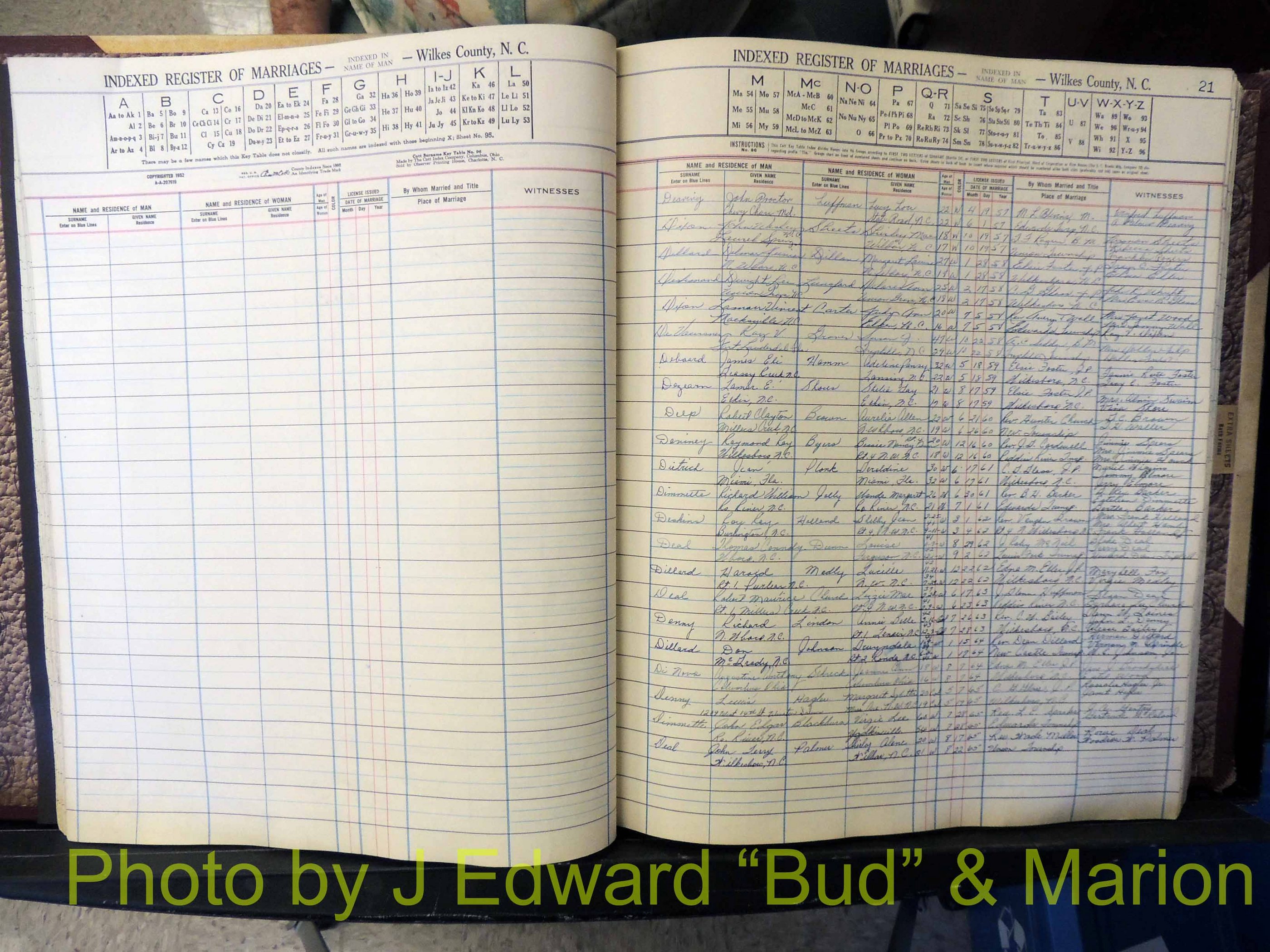 Wilkes Co, NC, Marriage Book 6, 1957-1965 (130).JPG
