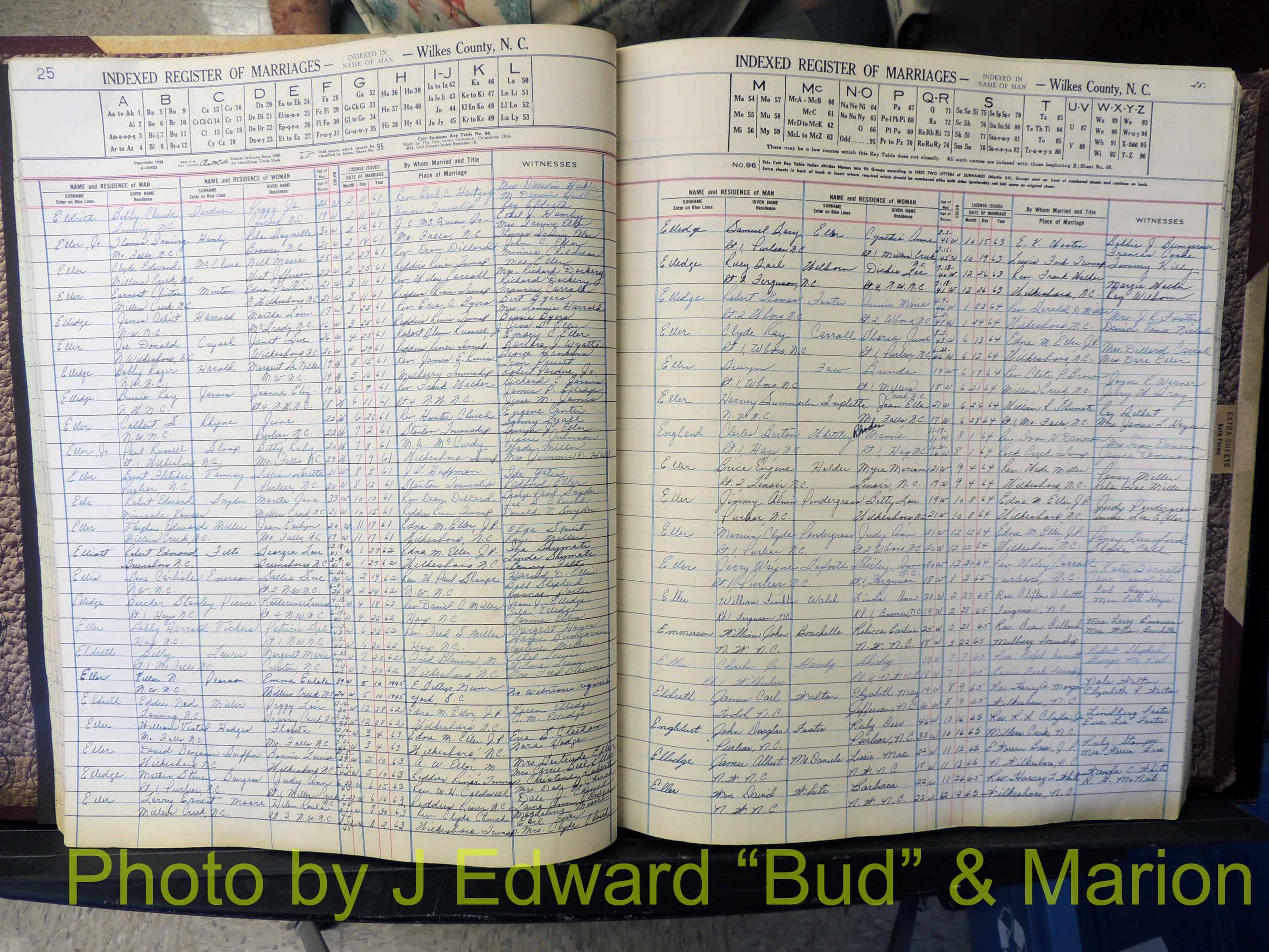 Wilkes Co, NC, Marriage Book 6, 1957-1965 (135).JPG