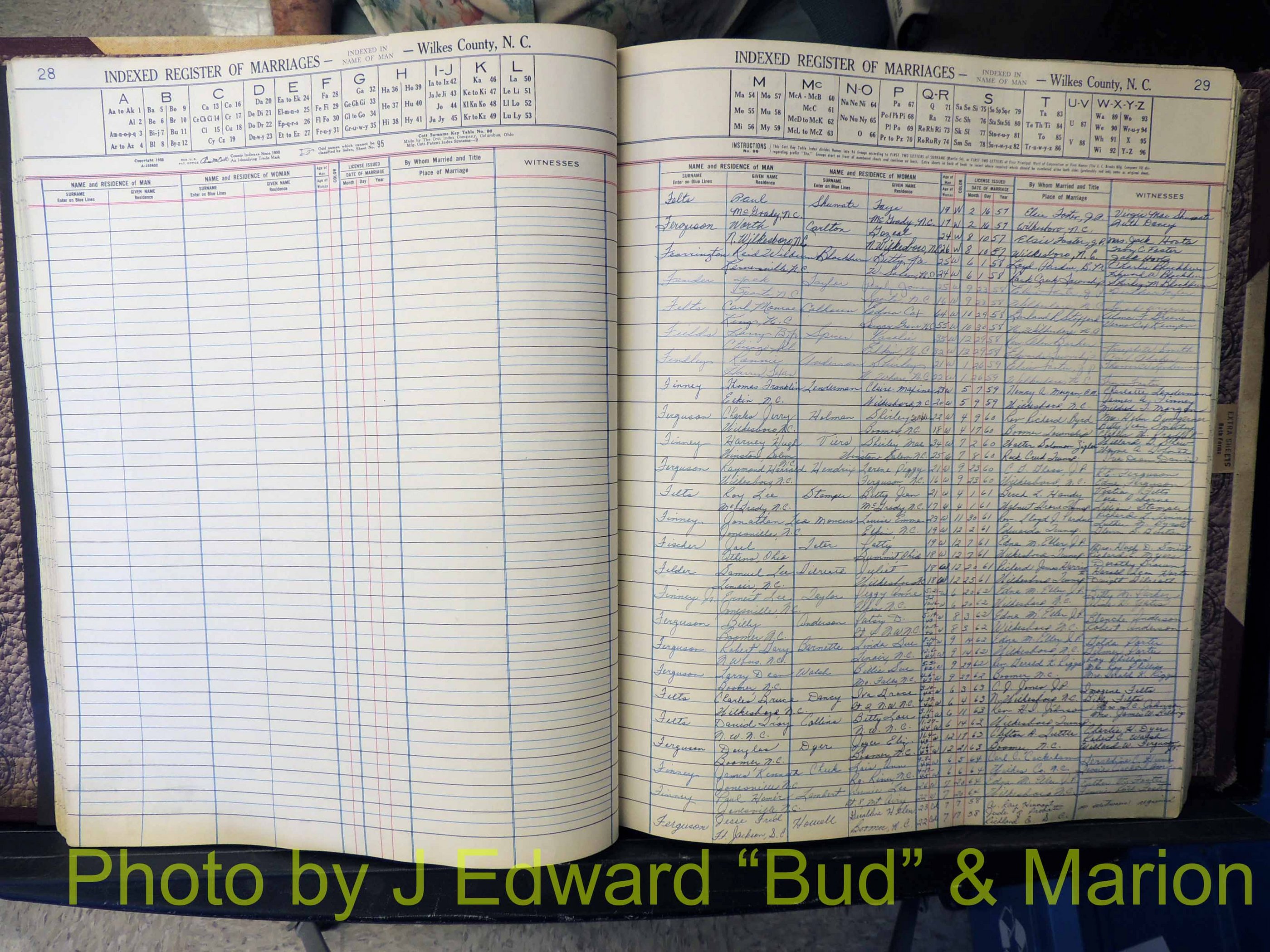 Wilkes Co, NC, Marriage Book 6, 1957-1965 (139).JPG