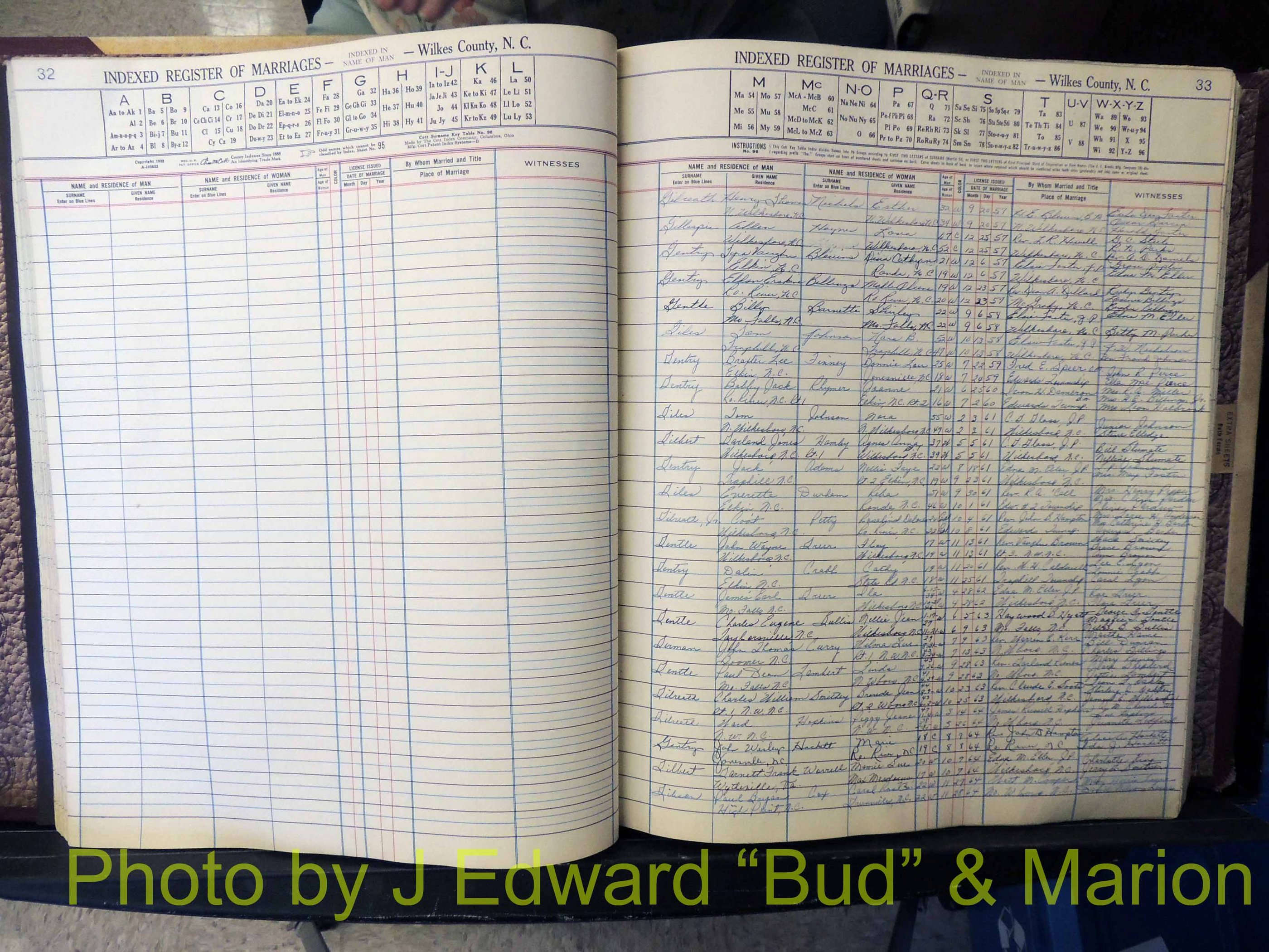 Wilkes Co, NC, Marriage Book 6, 1957-1965 (143).JPG