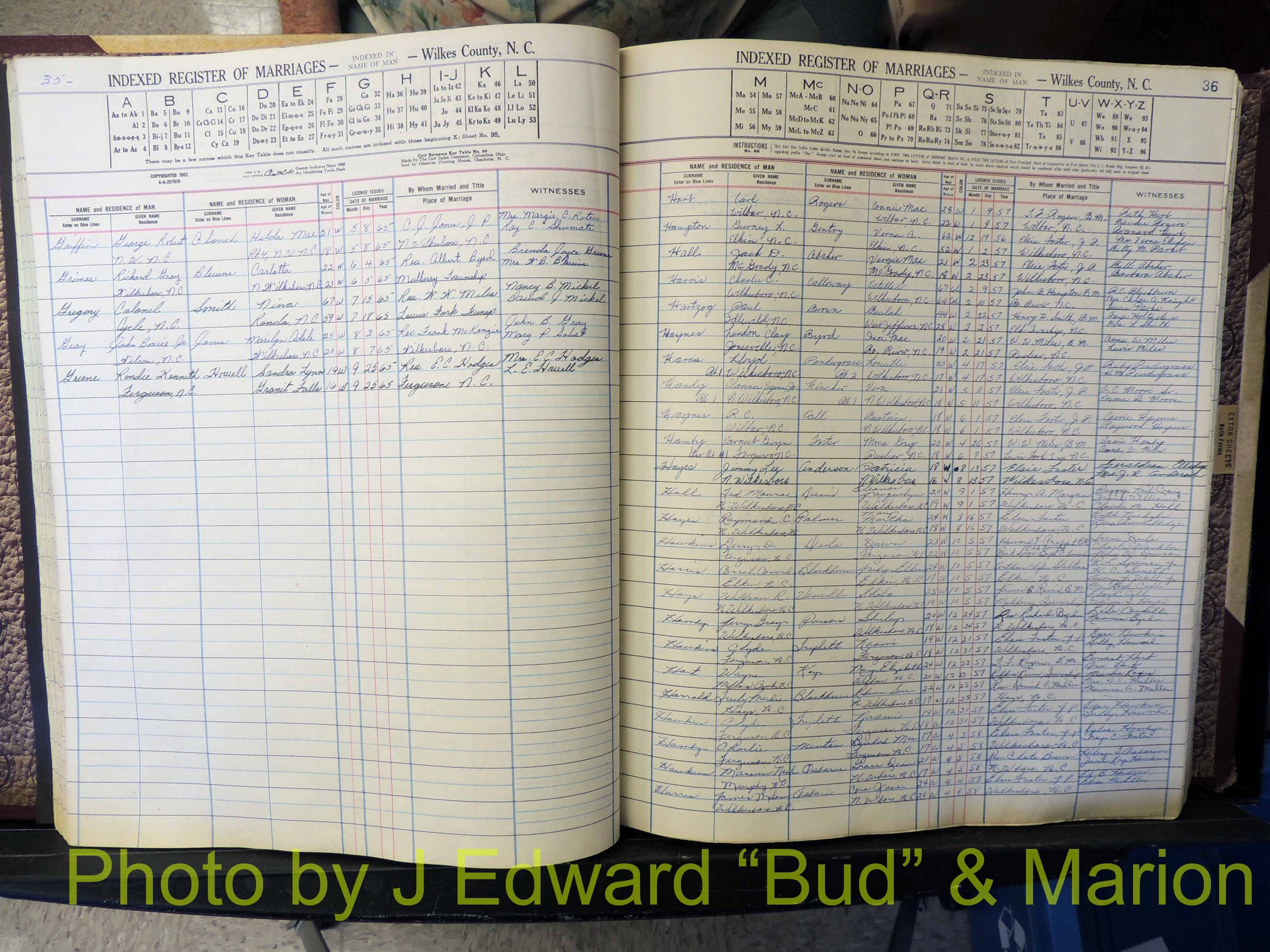 Wilkes Co, NC, Marriage Book 6, 1957-1965 (147).JPG