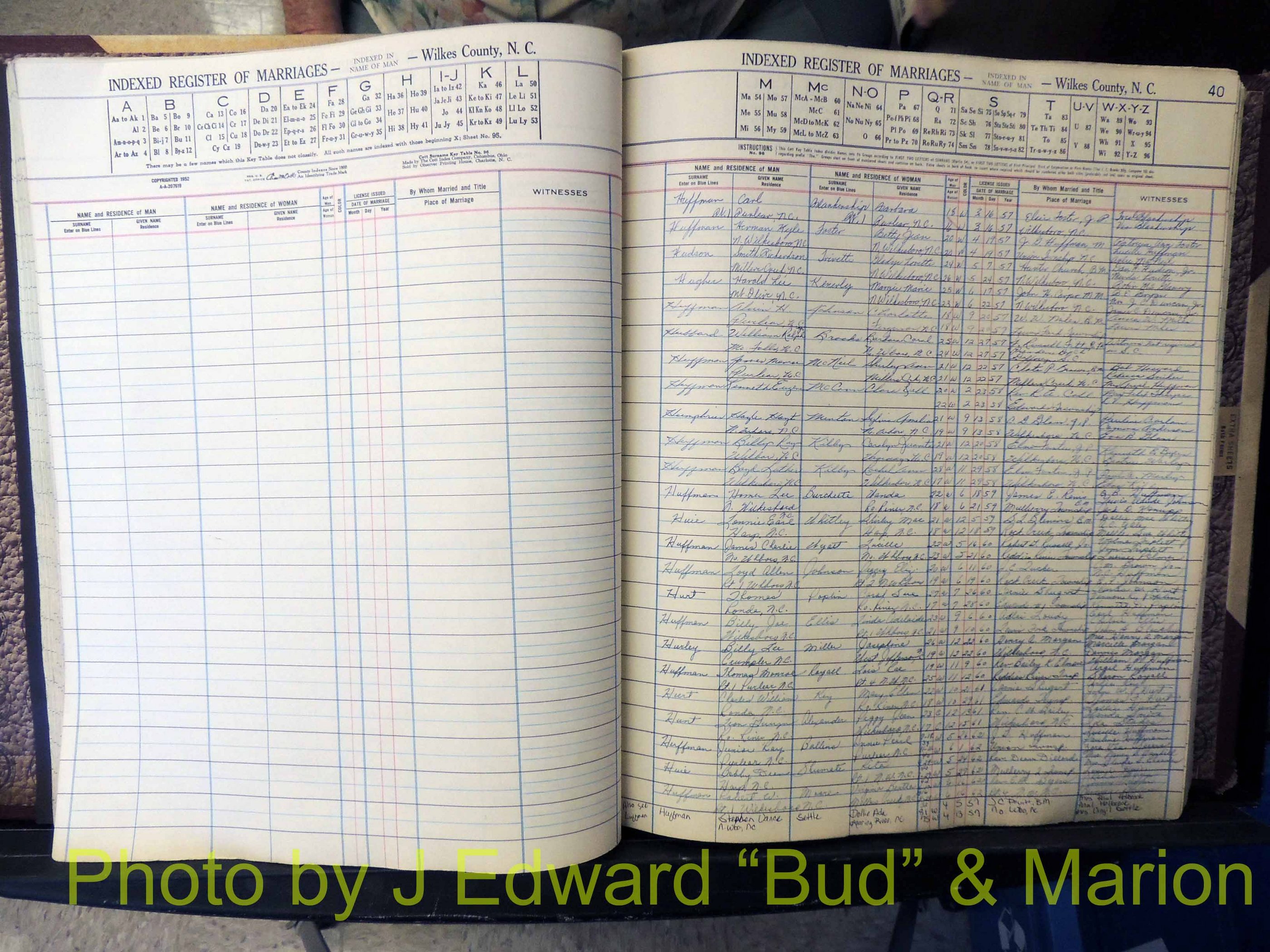 Wilkes Co, NC, Marriage Book 6, 1957-1965 (155).JPG