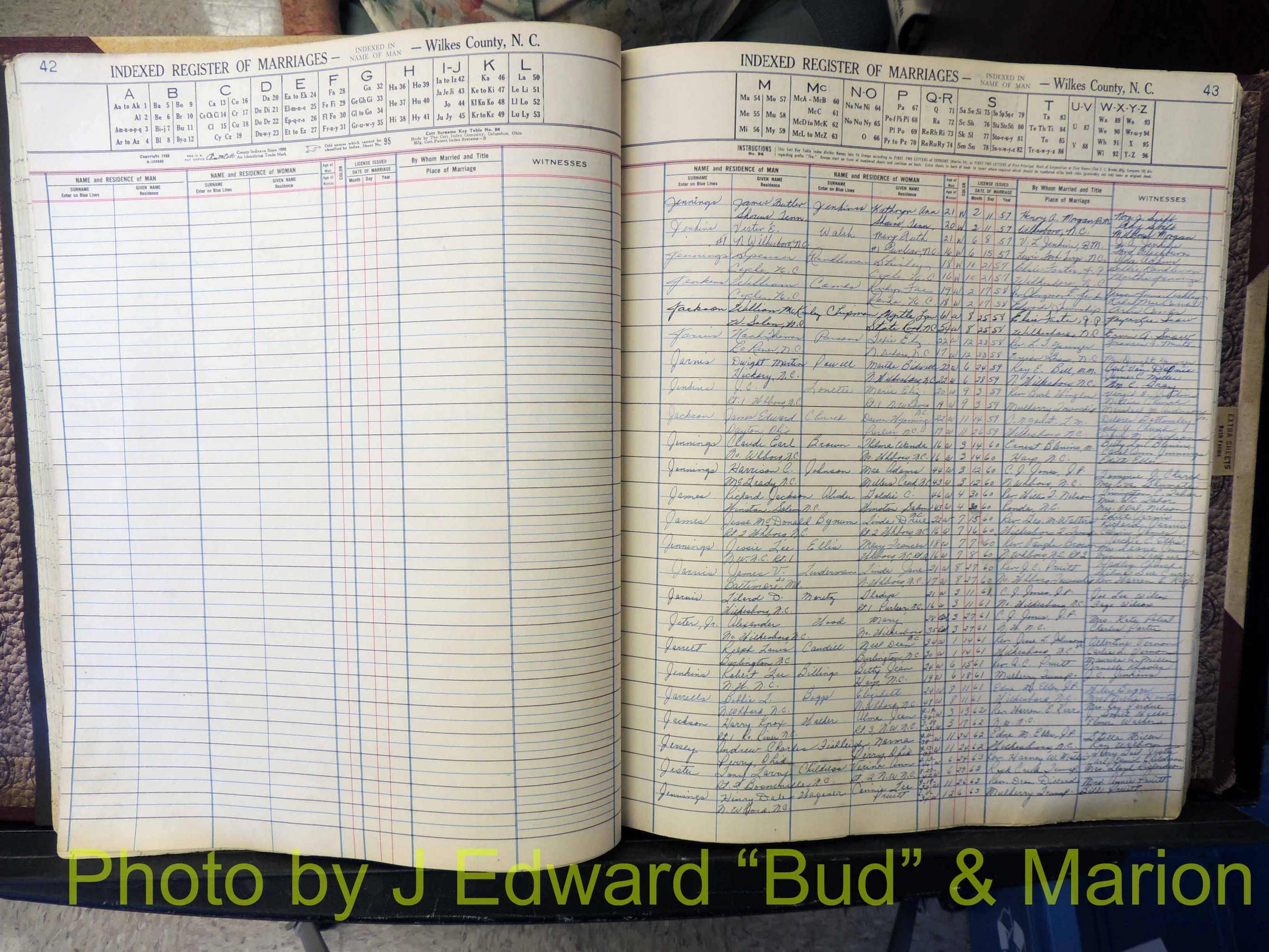 Wilkes Co, NC, Marriage Book 6, 1957-1965 (158).JPG