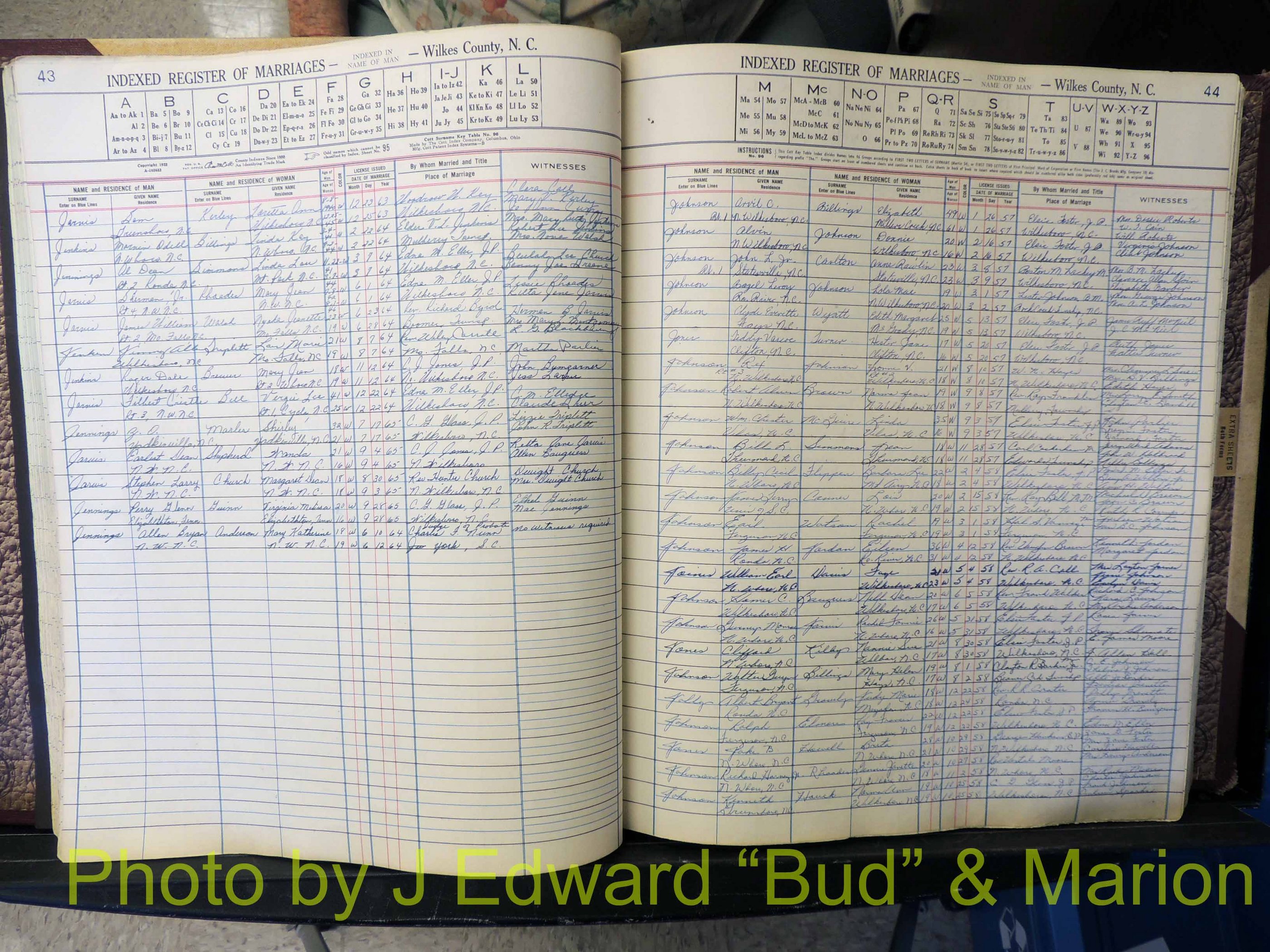 Wilkes Co, NC, Marriage Book 6, 1957-1965 (159).JPG
