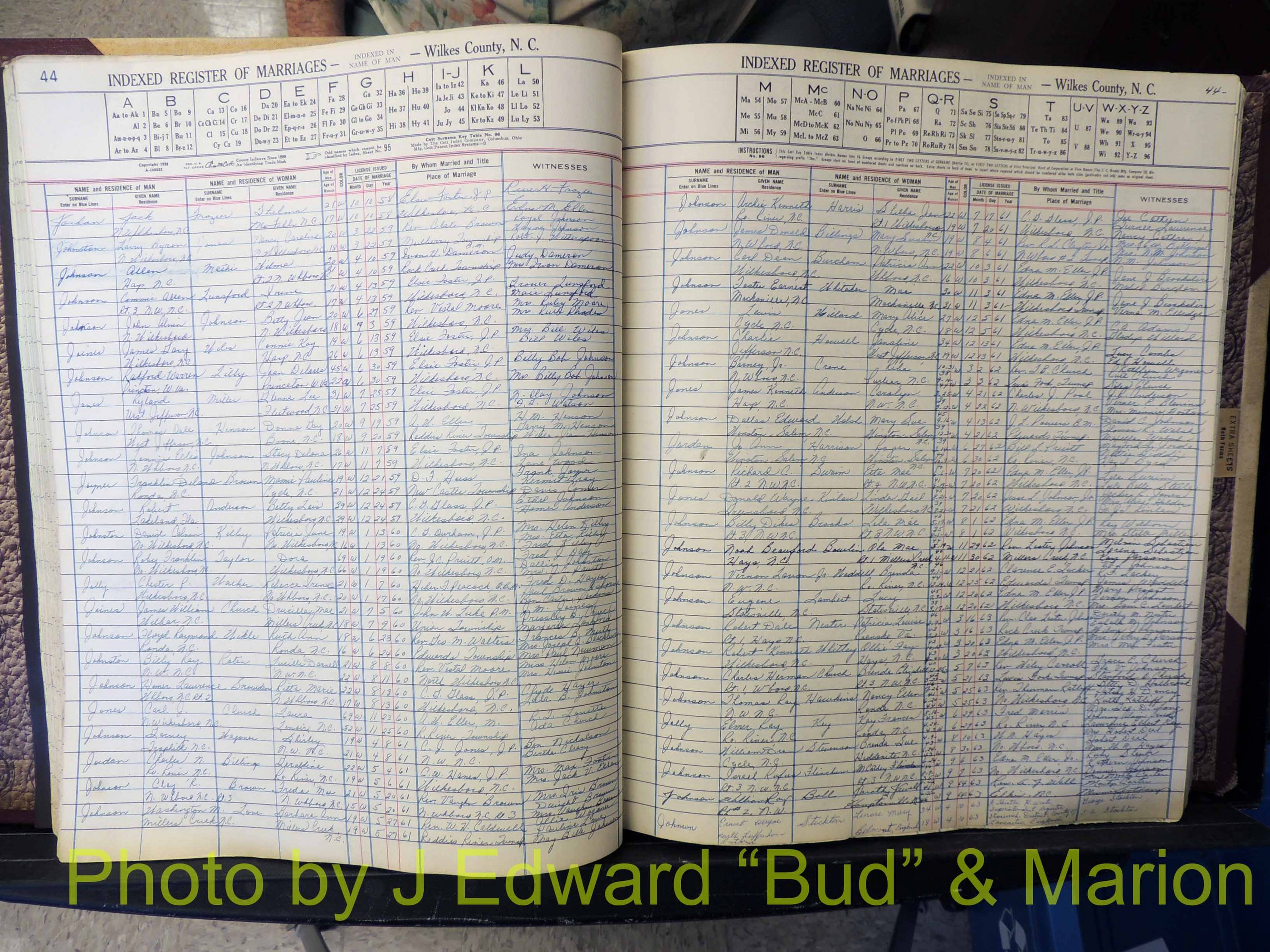 Wilkes Co, NC, Marriage Book 6, 1957-1965 (160).JPG