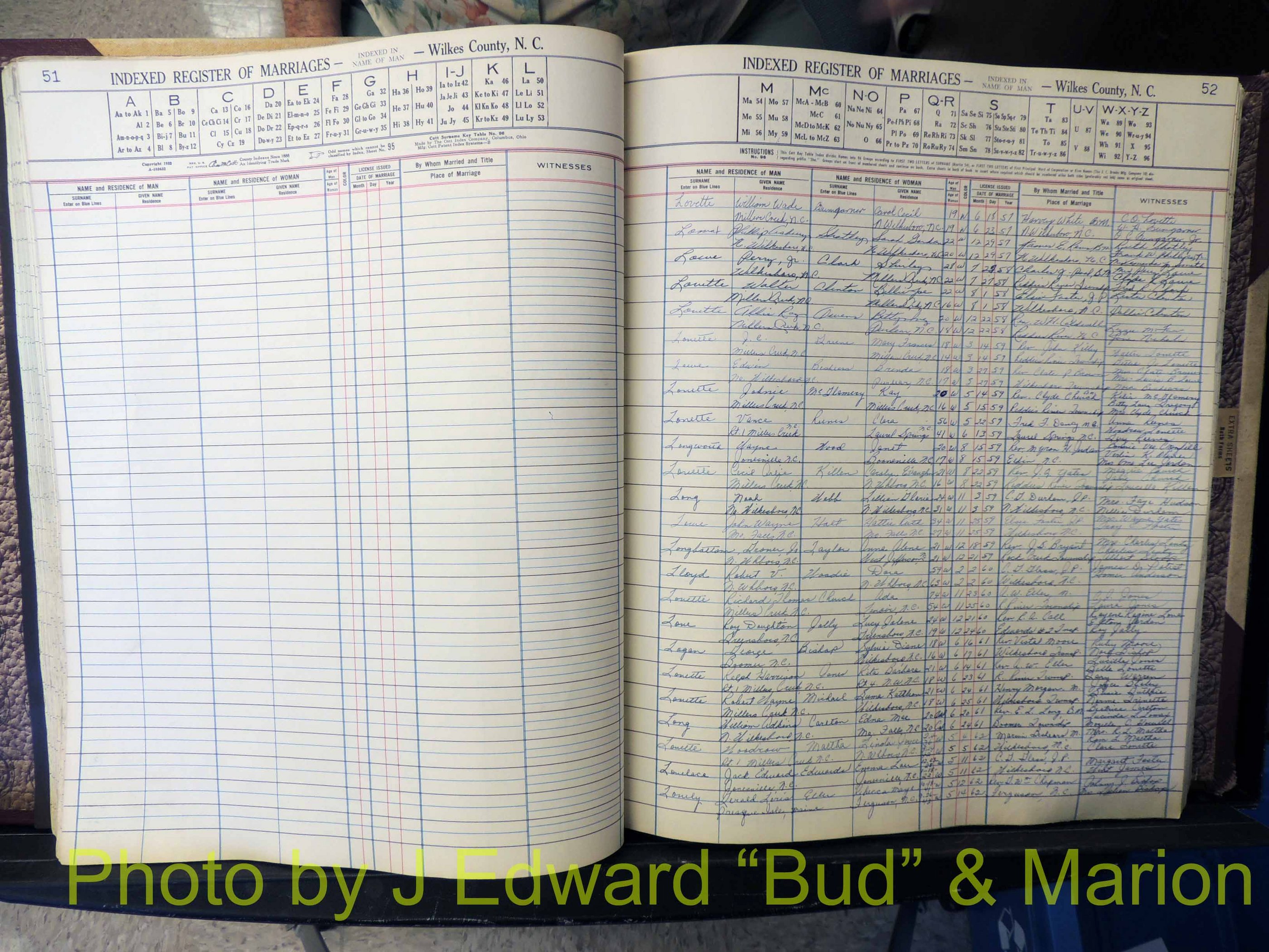 Wilkes Co, NC, Marriage Book 6, 1957-1965 (170).JPG
