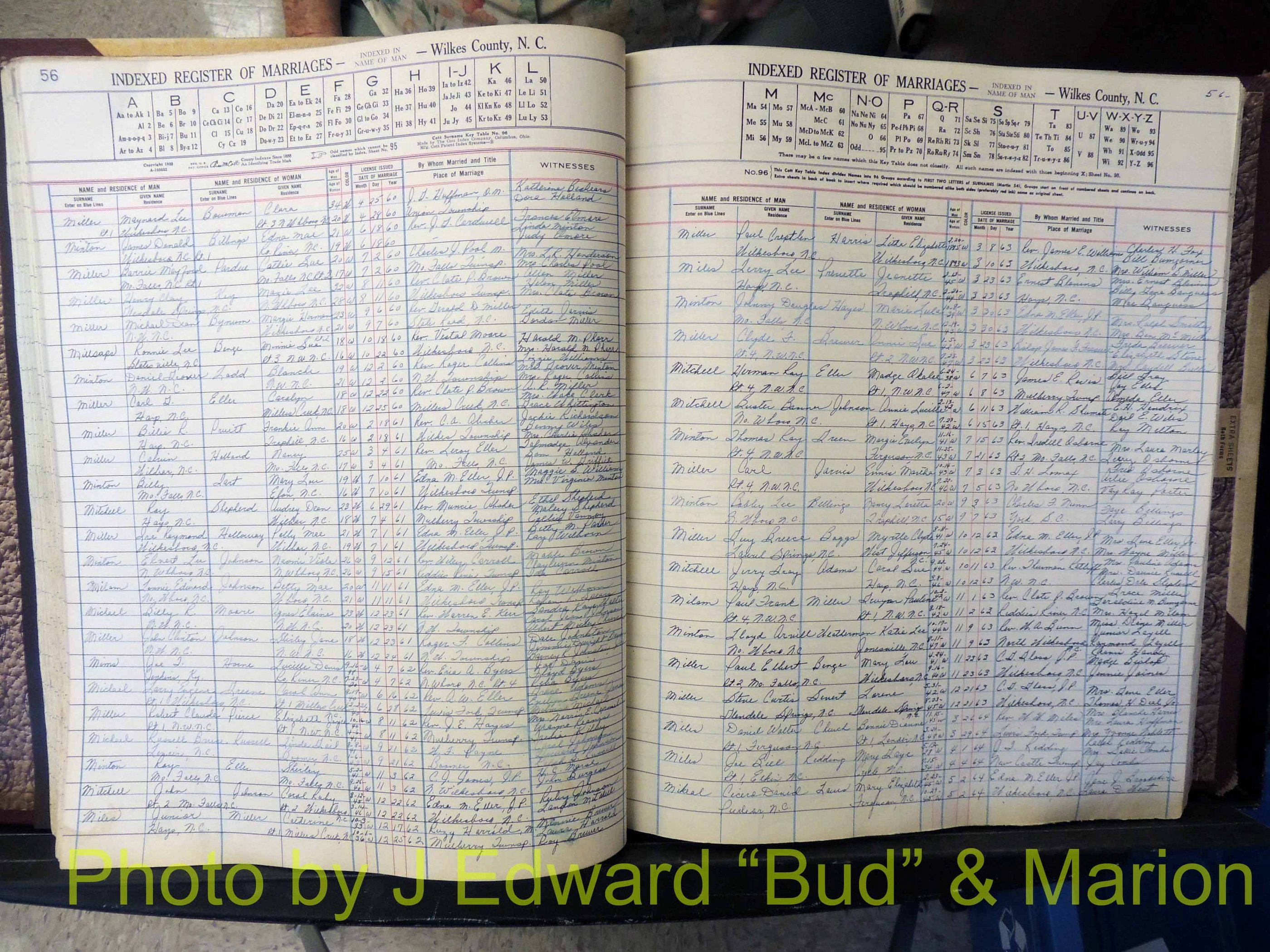 Wilkes Co, NC, Marriage Book 6, 1957-1965 (176).JPG