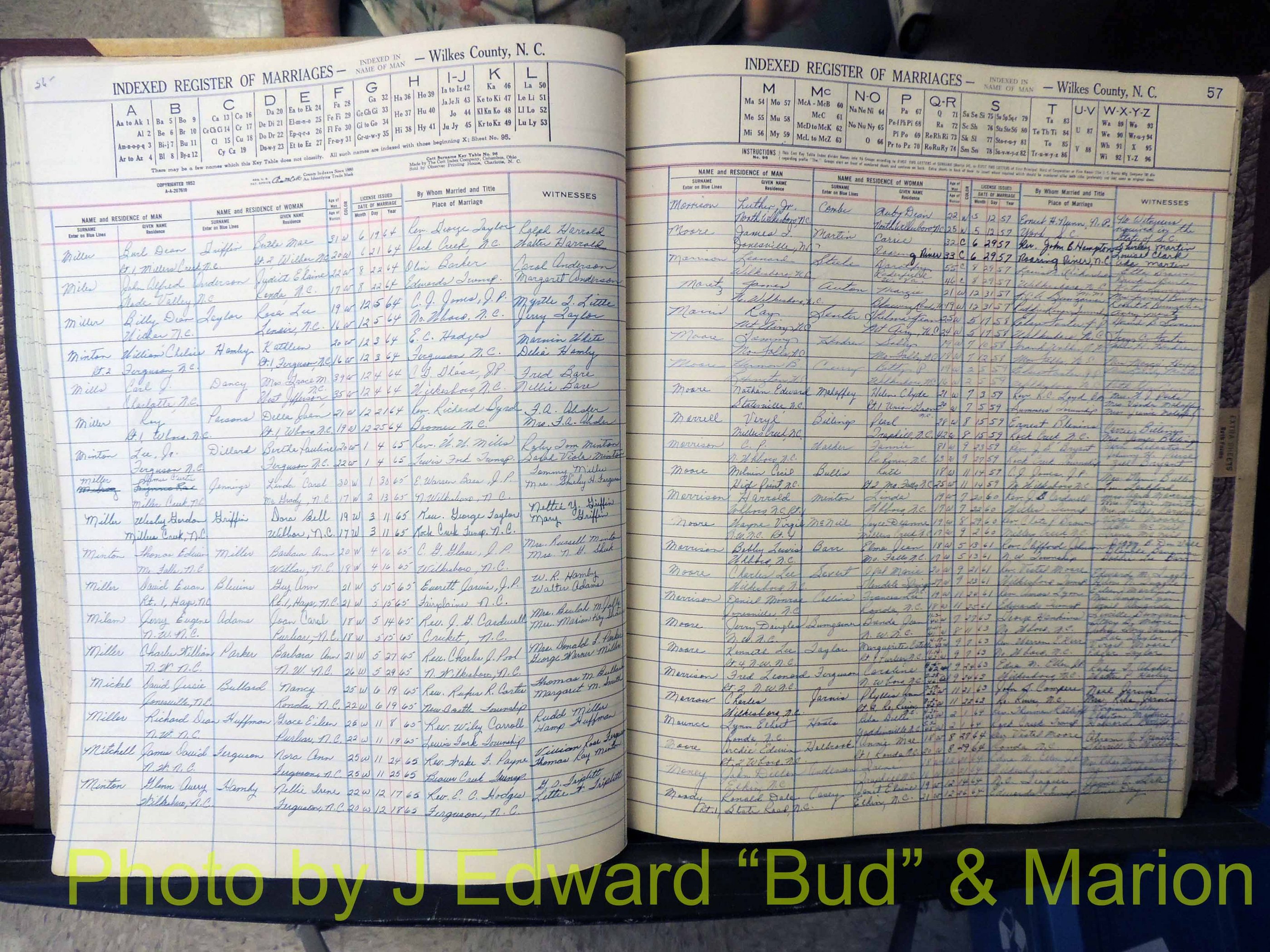 Wilkes Co, NC, Marriage Book 6, 1957-1965 (177).JPG