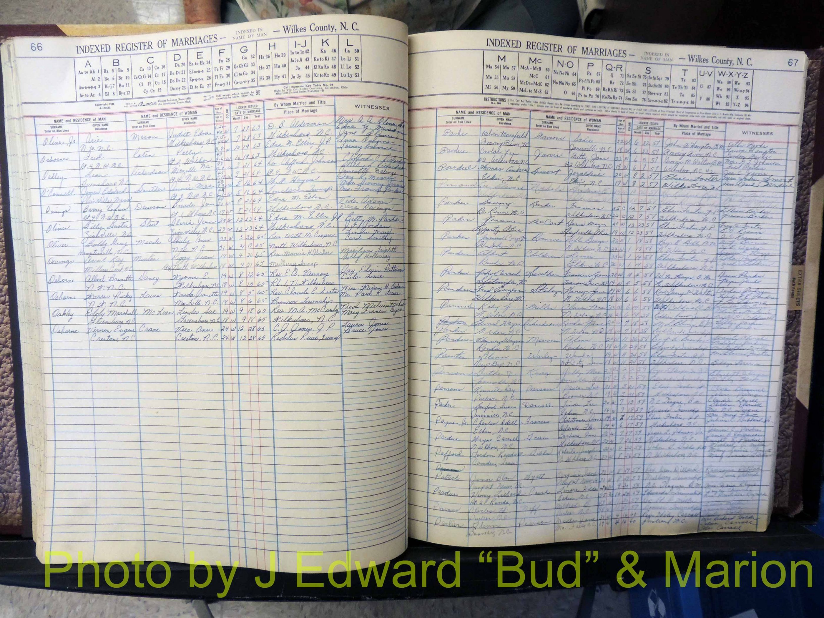 Wilkes Co, NC, Marriage Book 6, 1957-1965 (187).JPG