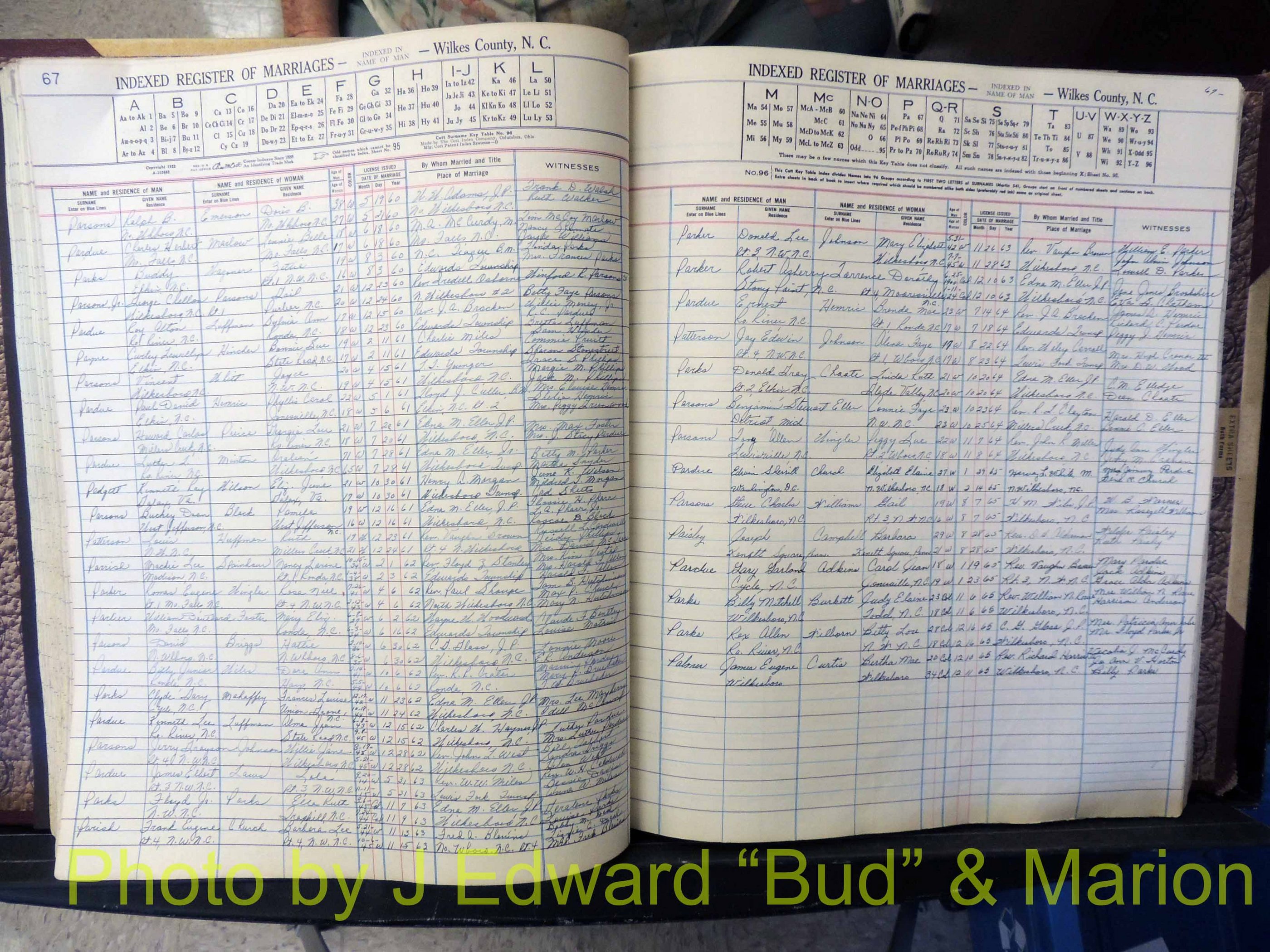 Wilkes Co, NC, Marriage Book 6, 1957-1965 (188).JPG