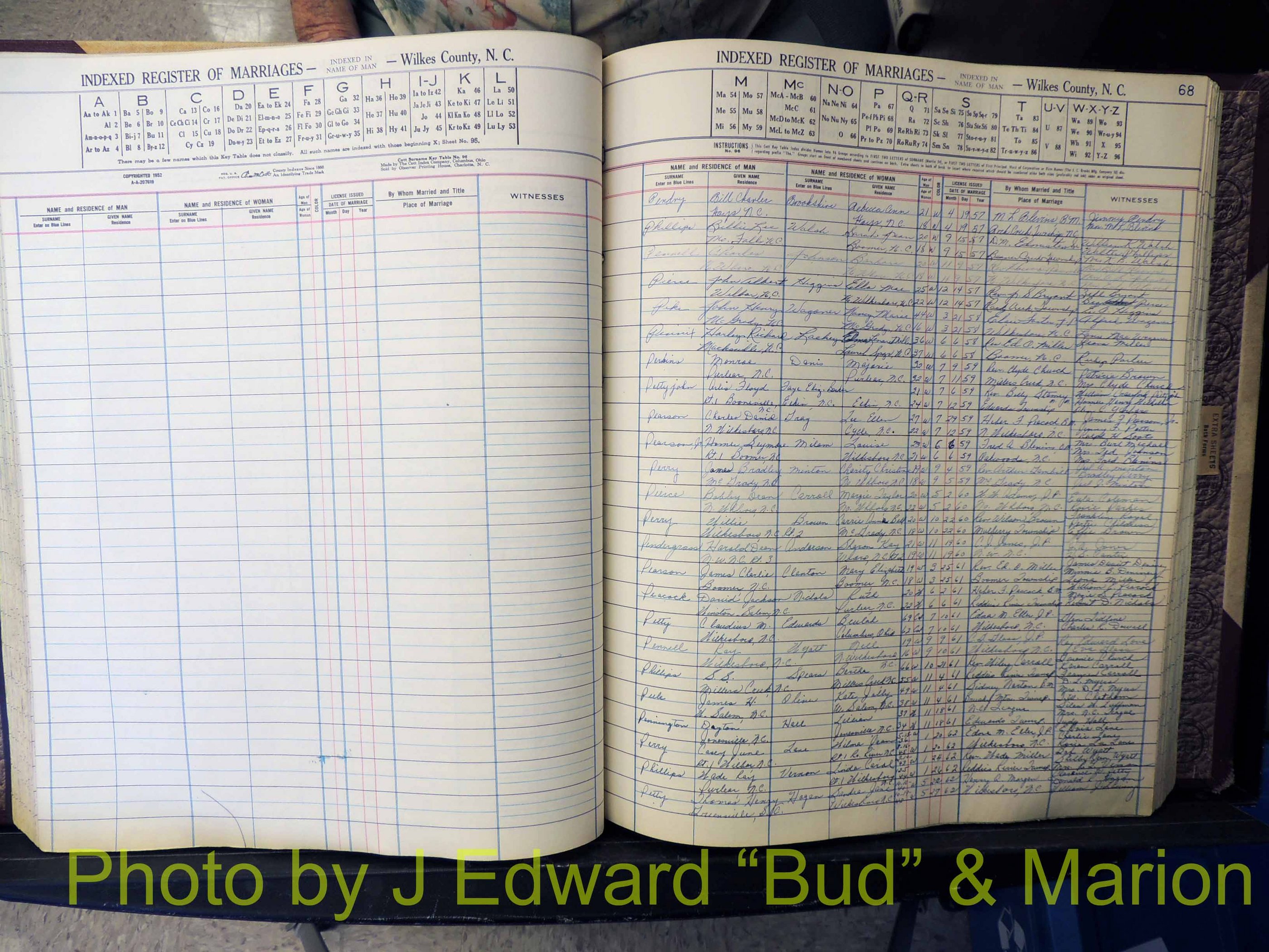 Wilkes Co, NC, Marriage Book 6, 1957-1965 (189).JPG