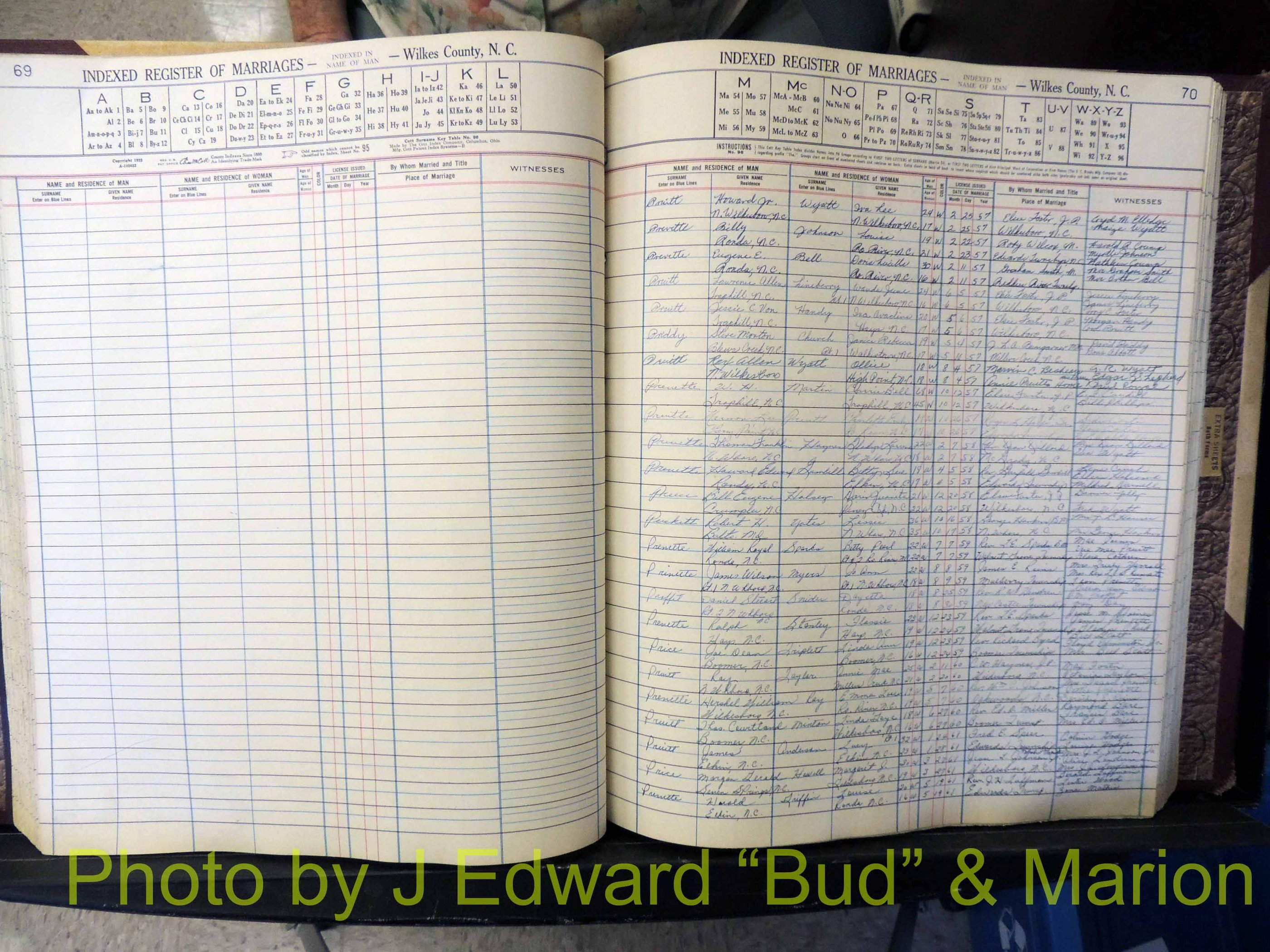 Wilkes Co, NC, Marriage Book 6, 1957-1965 (192).JPG