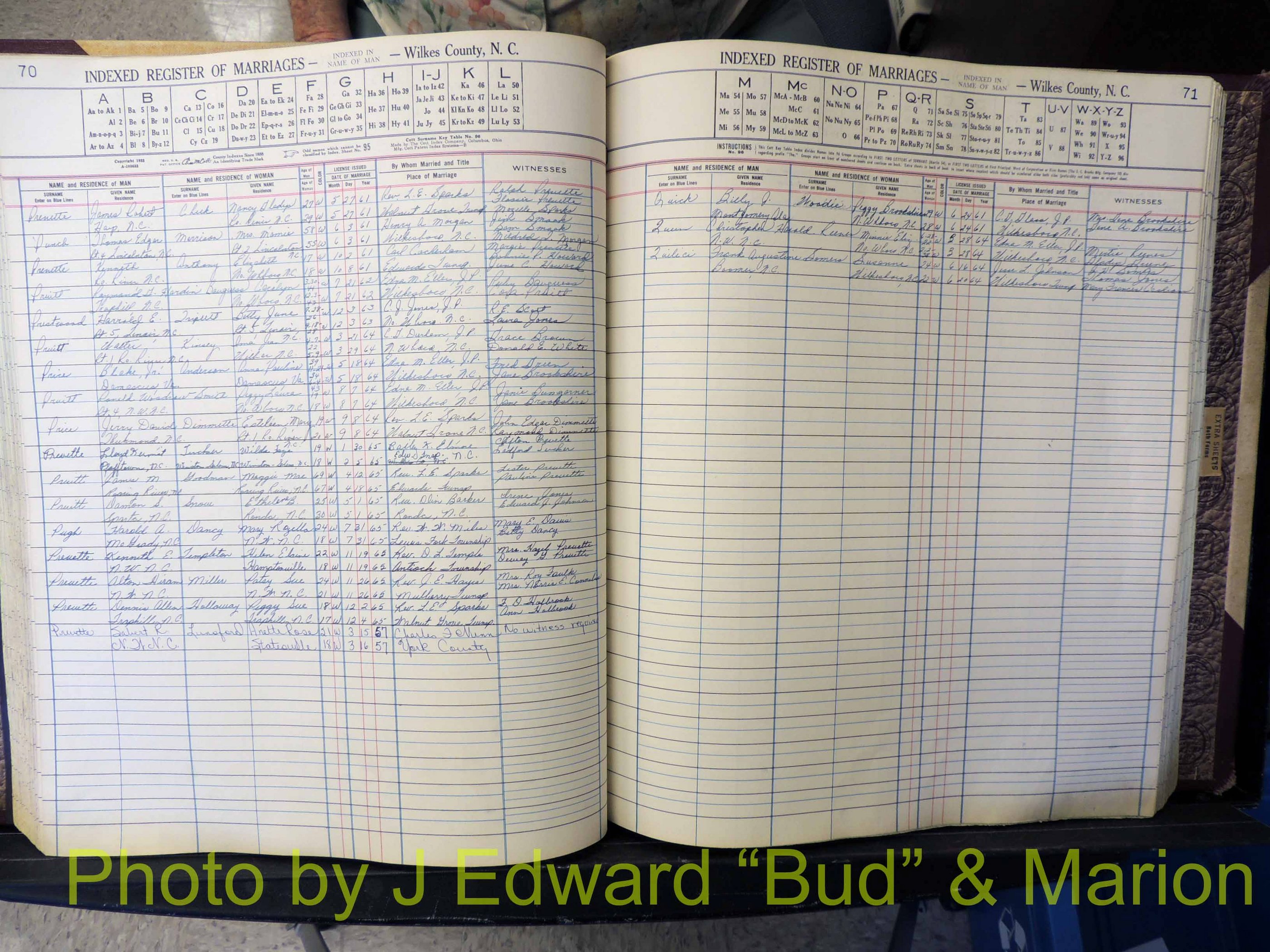 Wilkes Co, NC, Marriage Book 6, 1957-1965 (193).JPG