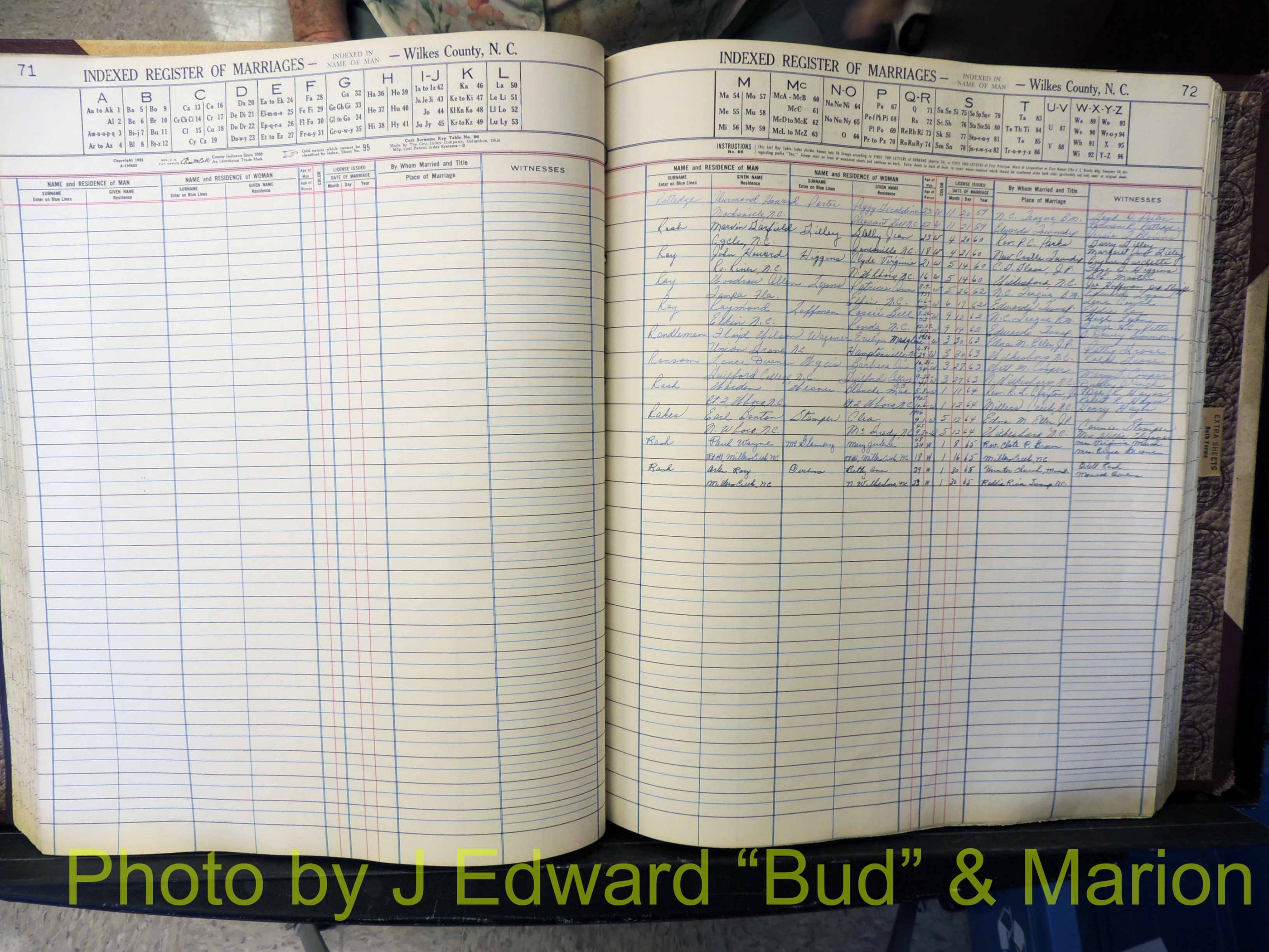 Wilkes Co, NC, Marriage Book 6, 1957-1965 (194).JPG