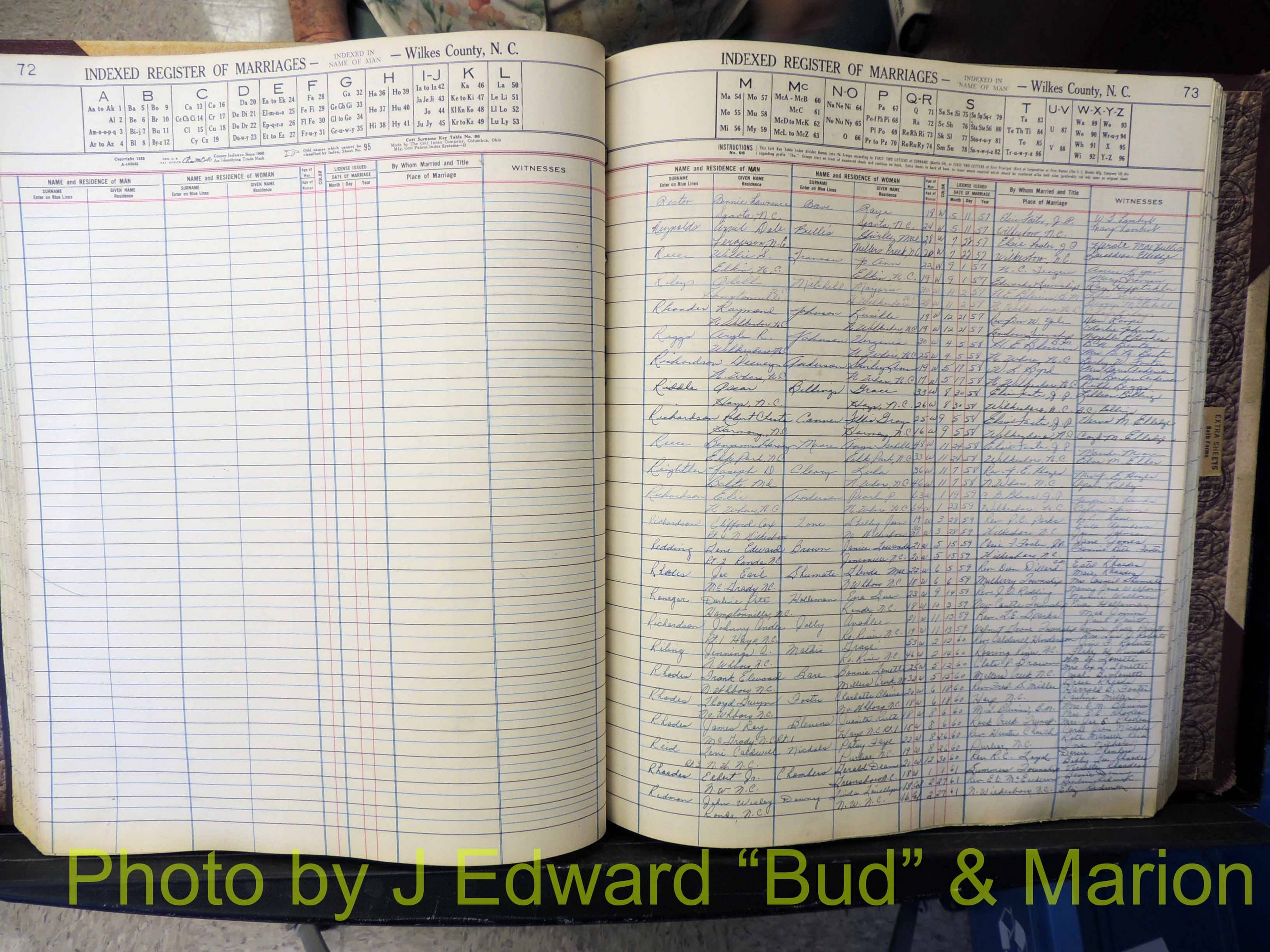 Wilkes Co, NC, Marriage Book 6, 1957-1965 (195).JPG