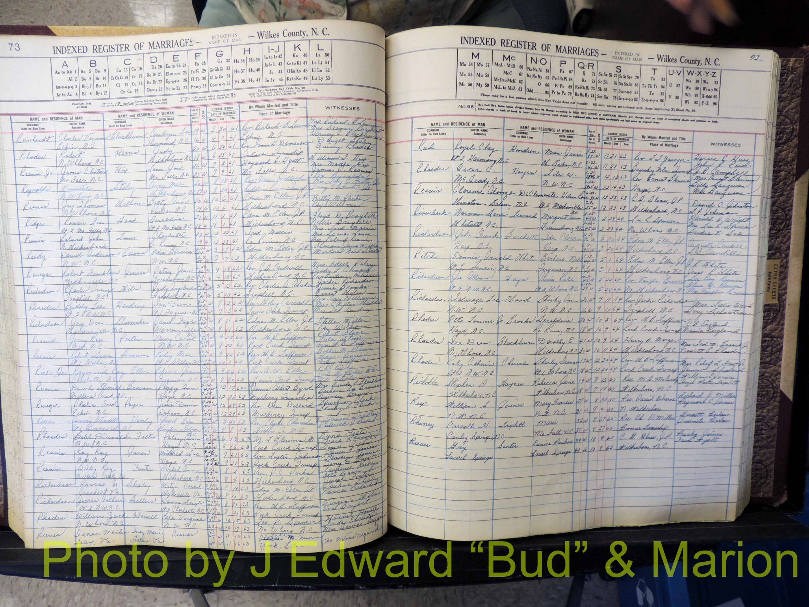Wilkes Co, NC, Marriage Book 6, 1957-1965 (196).JPG