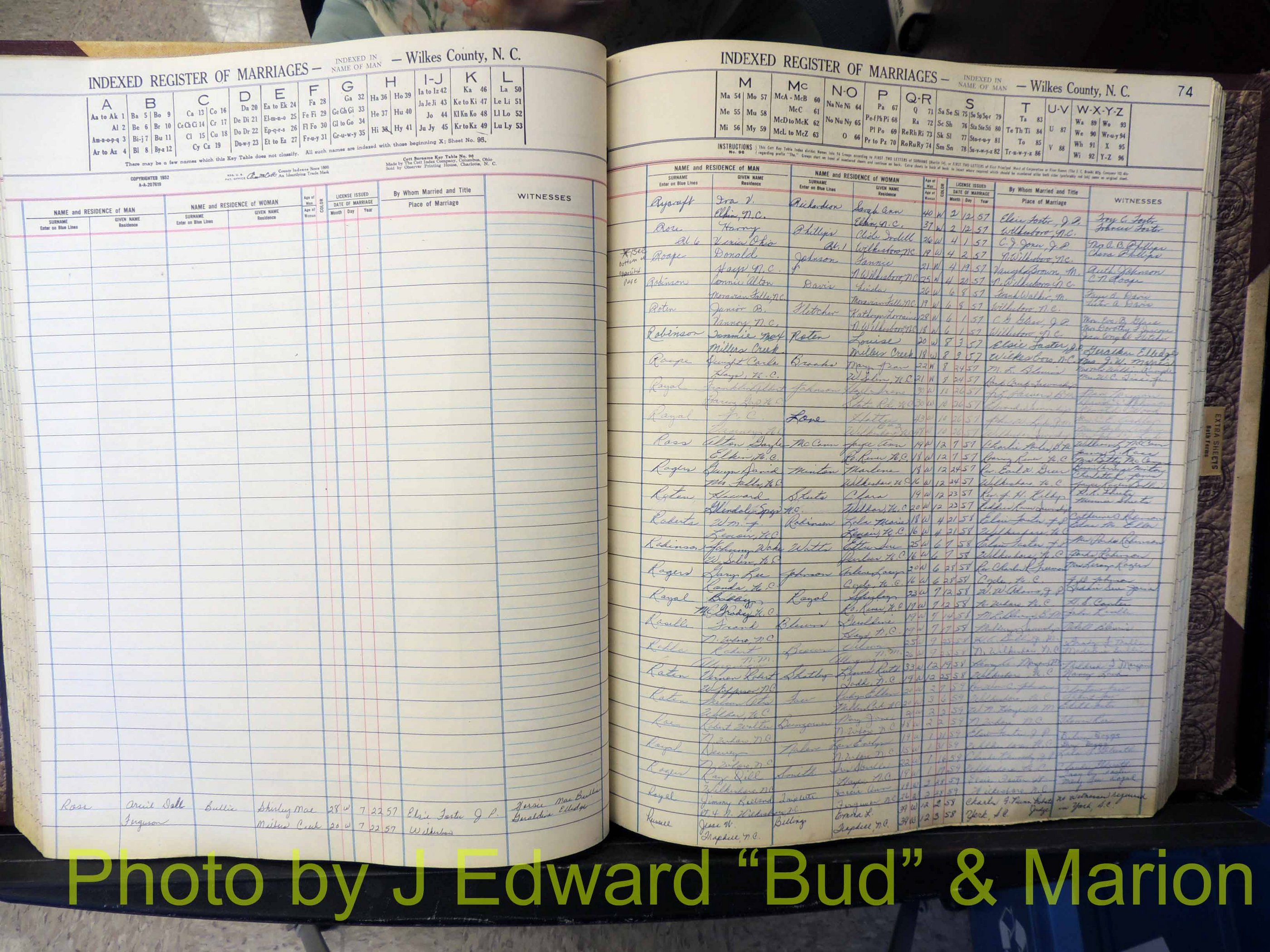 Wilkes Co, NC, Marriage Book 6, 1957-1965 (197).JPG