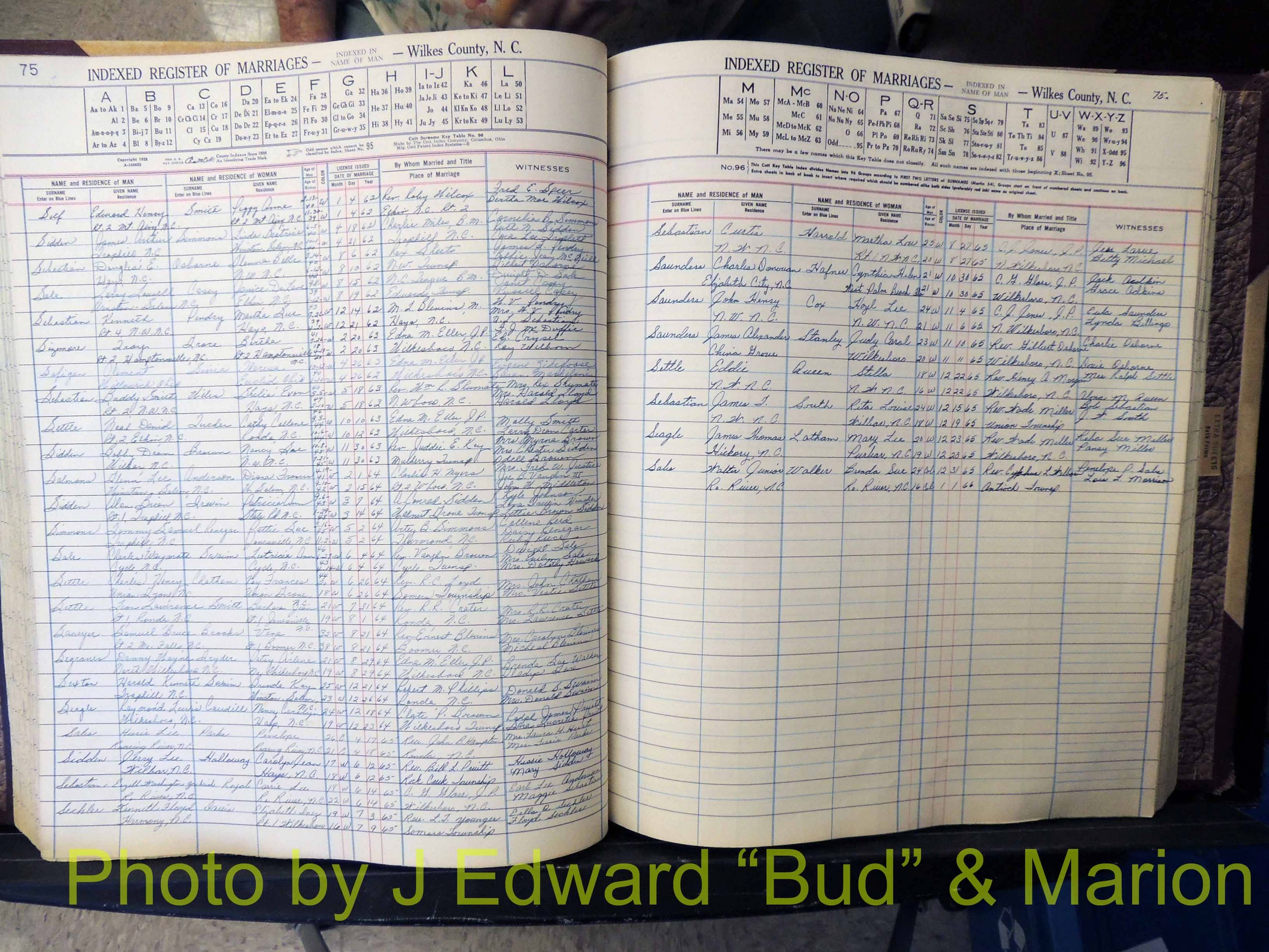 Wilkes Co, NC, Marriage Book 6, 1957-1965 (200).JPG