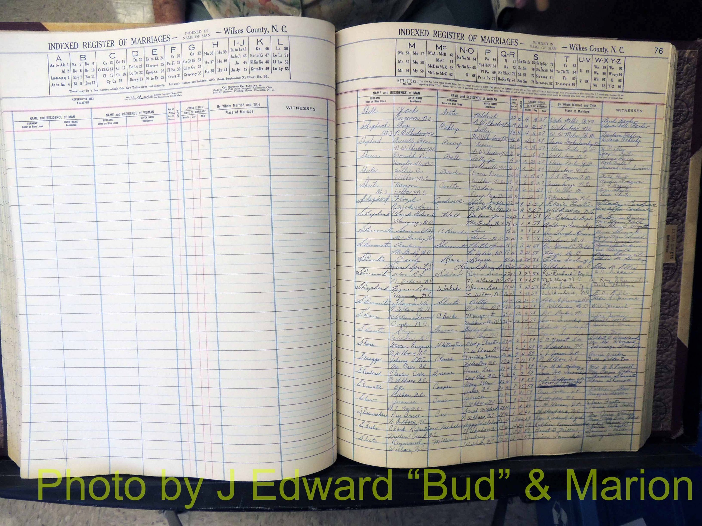 Wilkes Co, NC, Marriage Book 6, 1957-1965 (201).JPG
