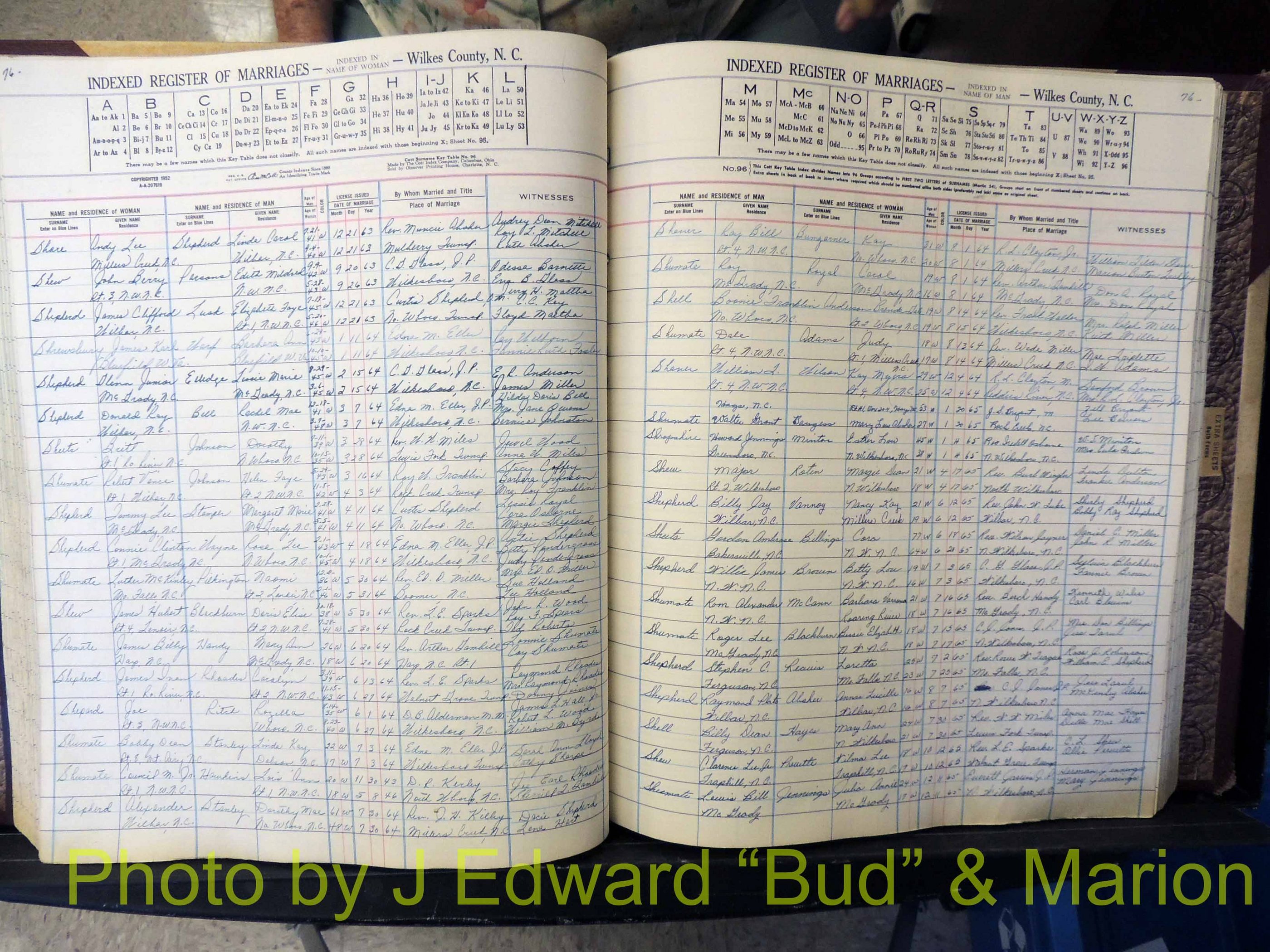Wilkes Co, NC, Marriage Book 6, 1957-1965 (203).JPG