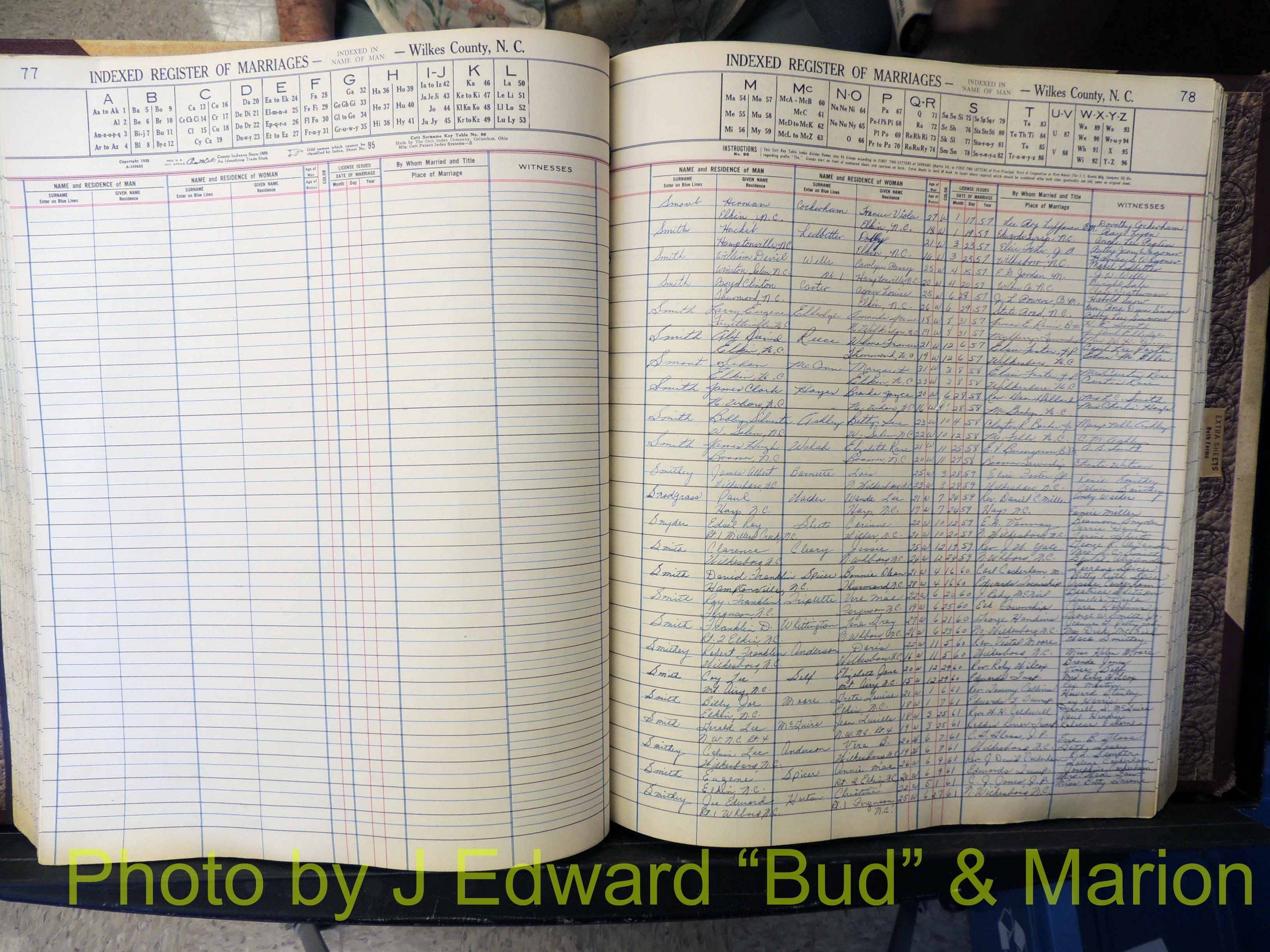 Wilkes Co, NC, Marriage Book 6, 1957-1965 (205).JPG