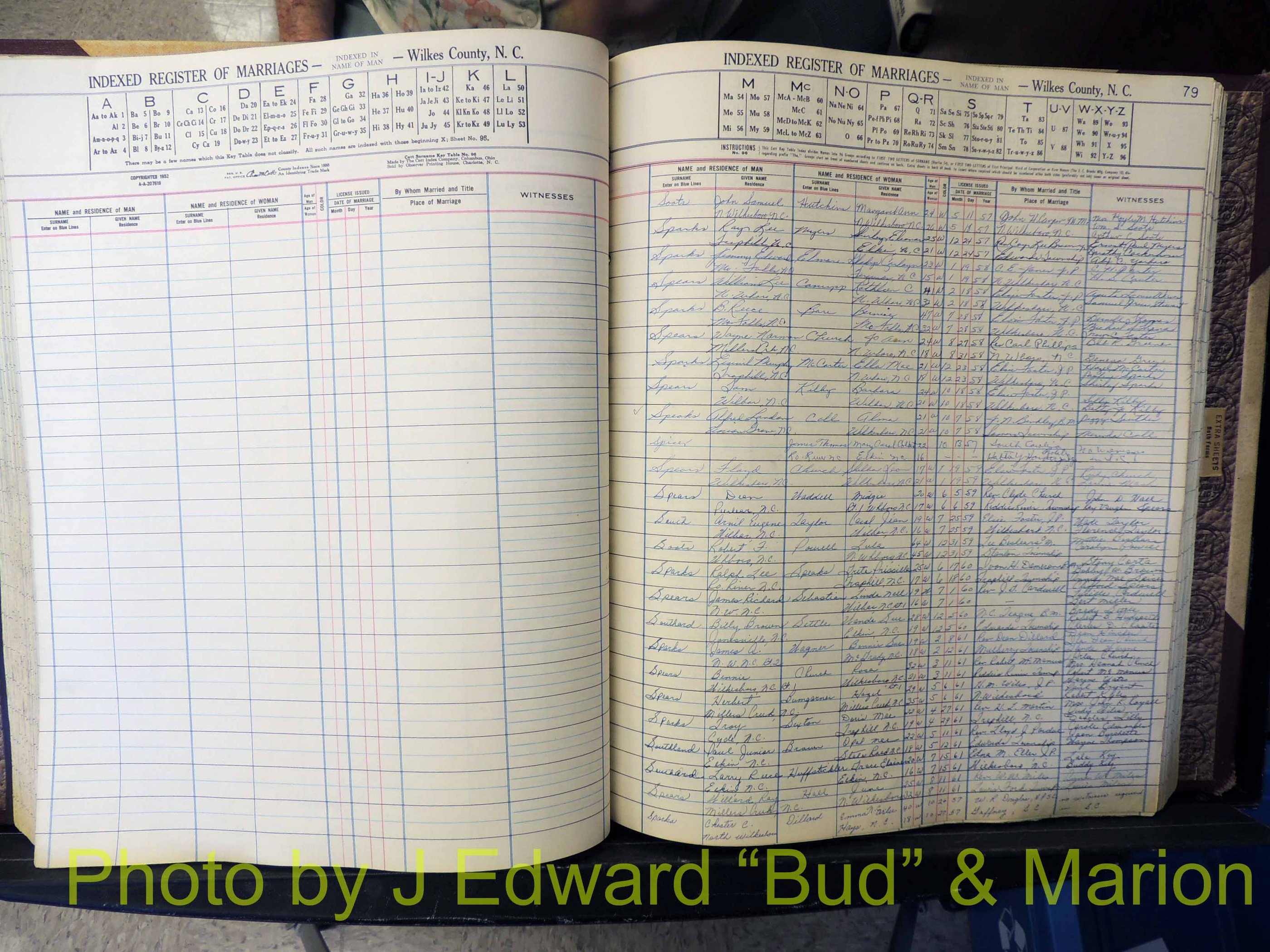 Wilkes Co, NC, Marriage Book 6, 1957-1965 (207).JPG