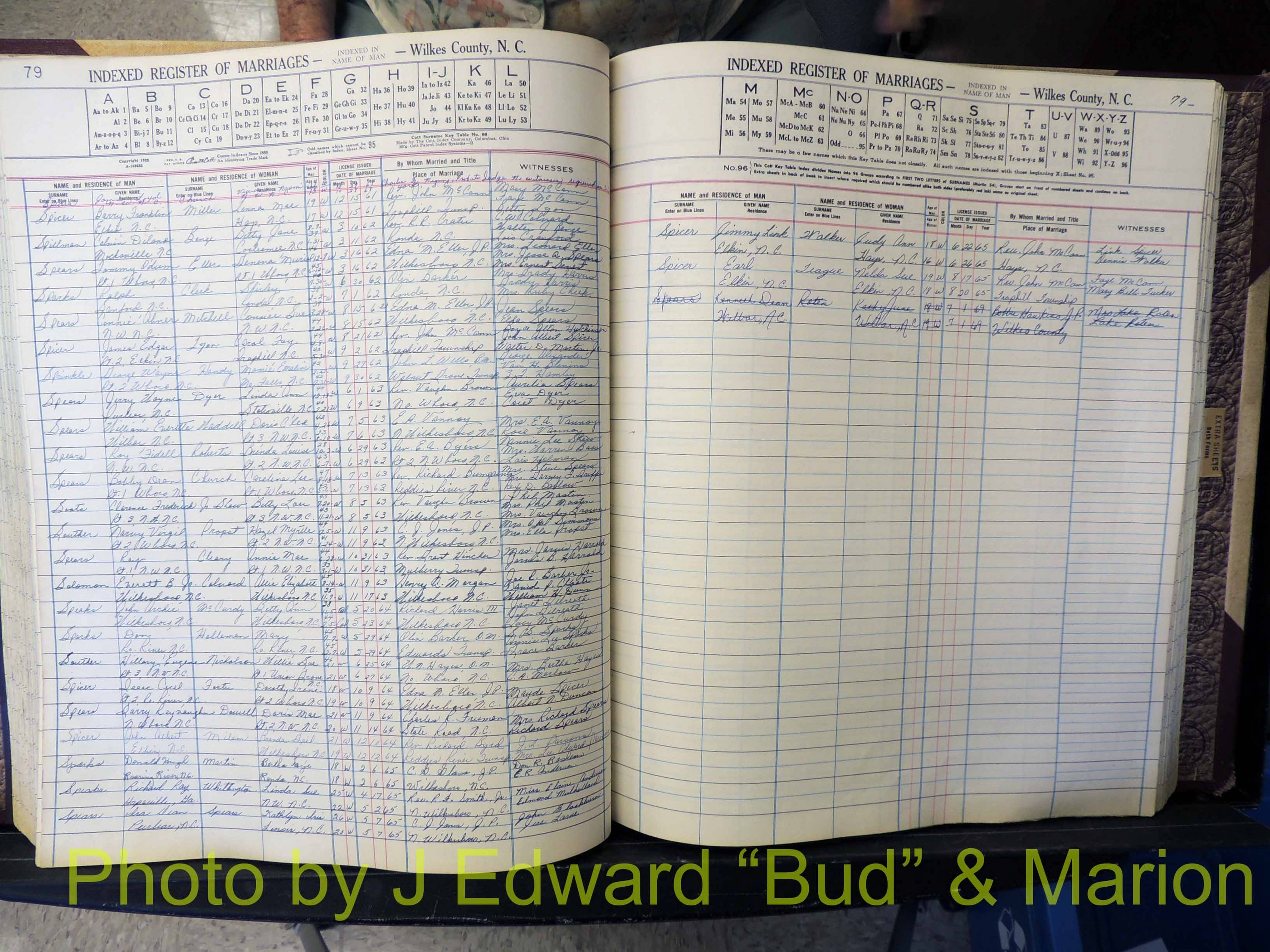 Wilkes Co, NC, Marriage Book 6, 1957-1965 (208).JPG