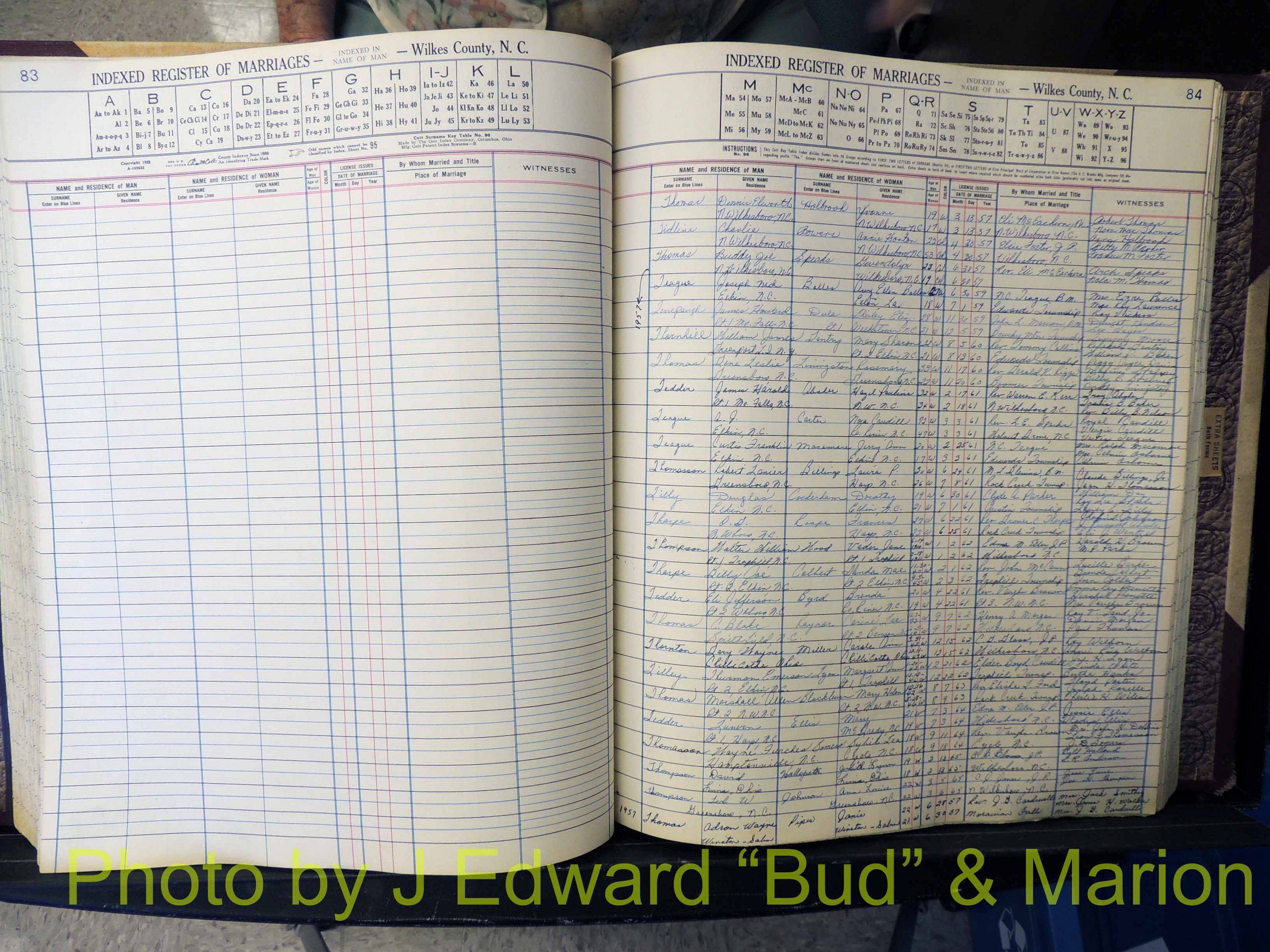 Wilkes Co, NC, Marriage Book 6, 1957-1965 (213).JPG
