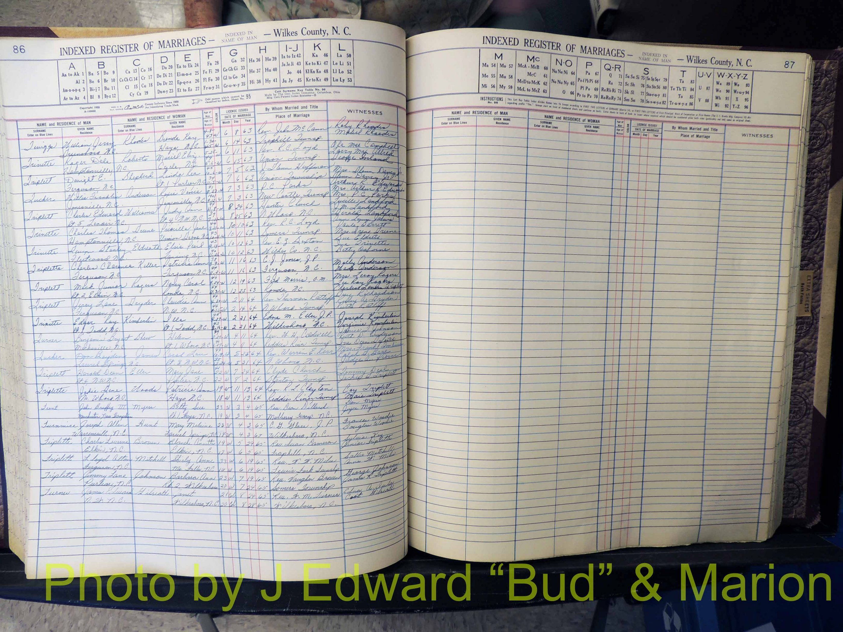 Wilkes Co, NC, Marriage Book 6, 1957-1965 (216).JPG