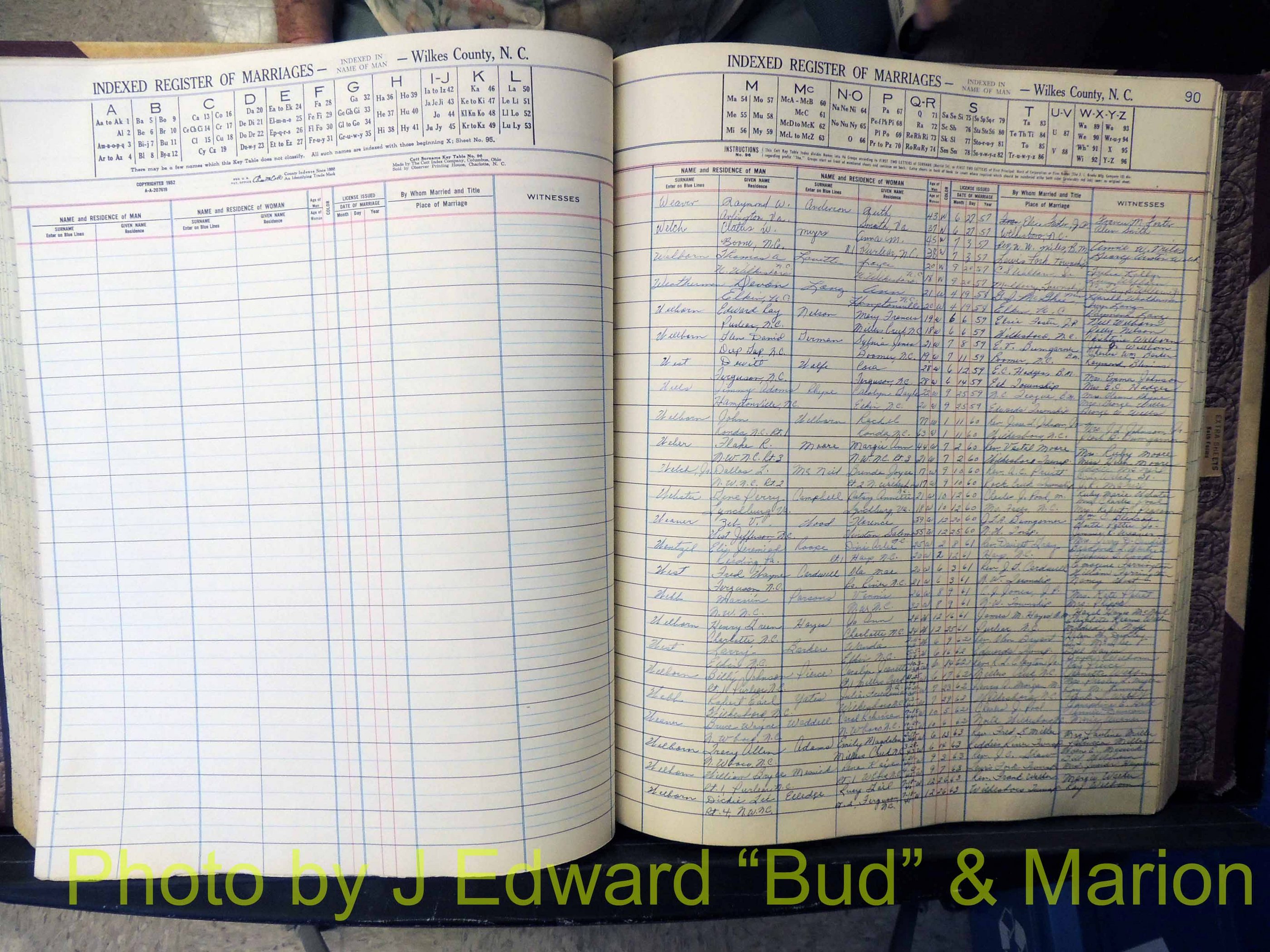 Wilkes Co, NC, Marriage Book 6, 1957-1965 (221).JPG