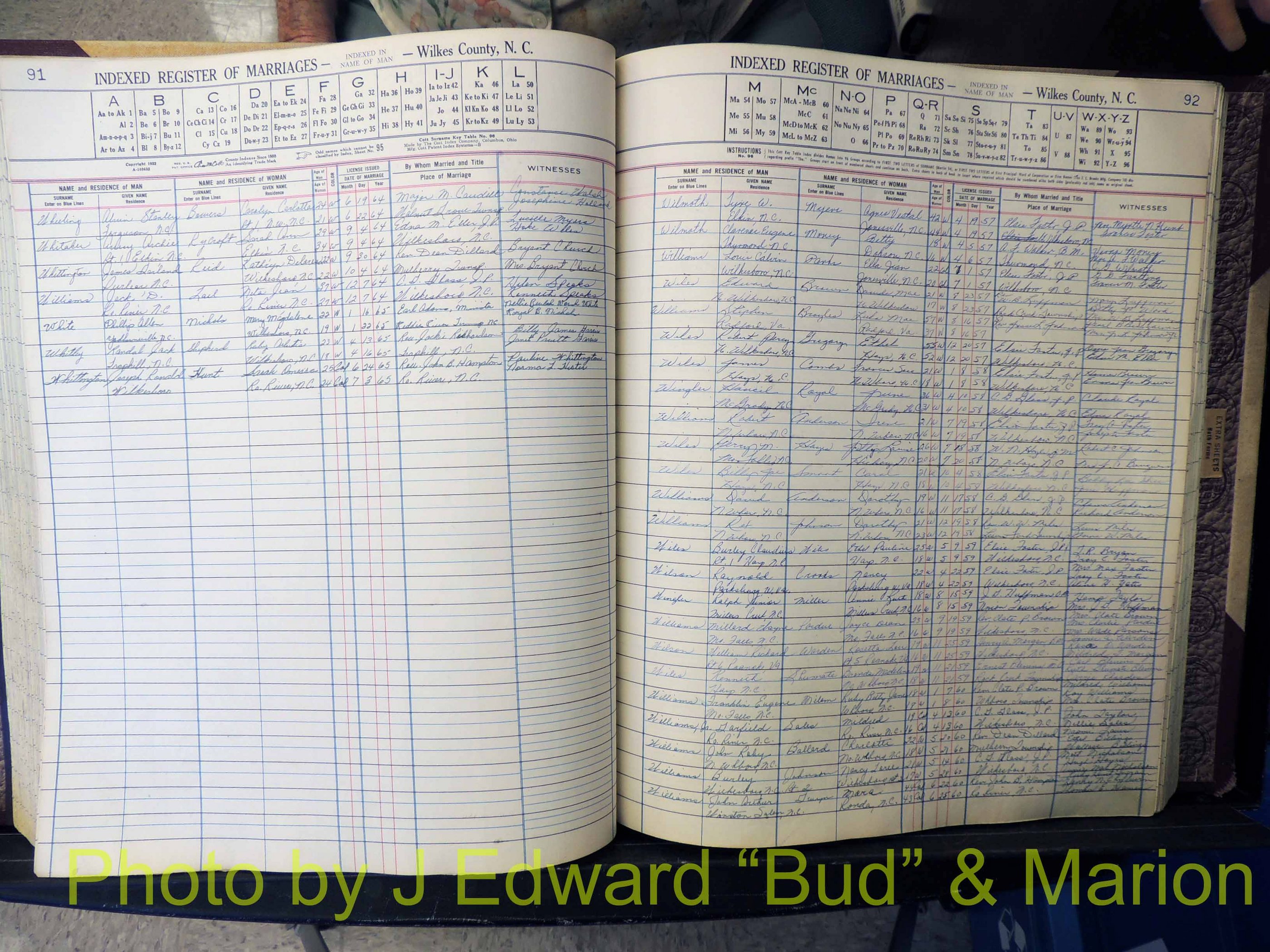 Wilkes Co, NC, Marriage Book 6, 1957-1965 (224).JPG