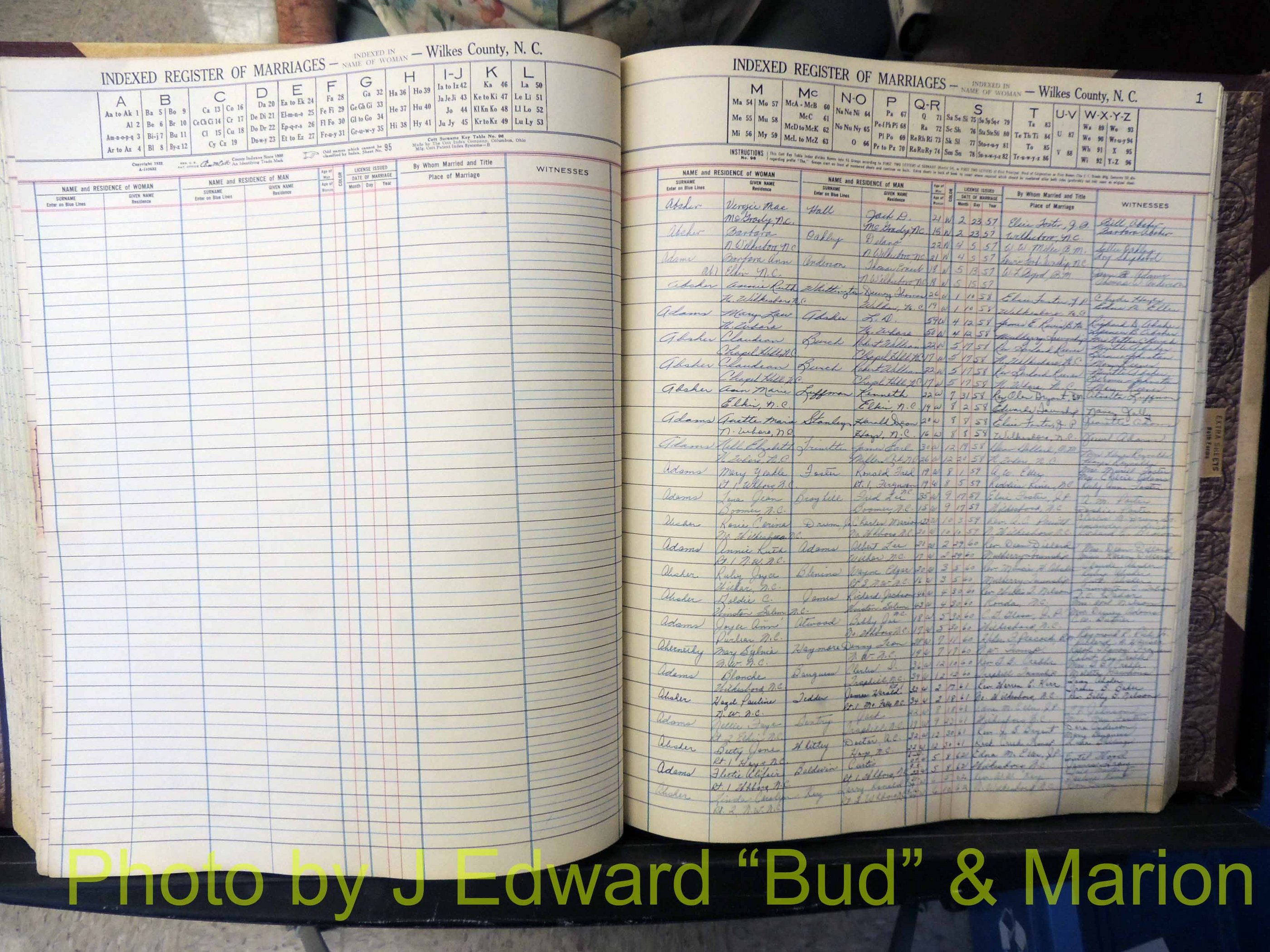 Wilkes Co, NC, Marriage Book 6, 1957-1965 (231).JPG