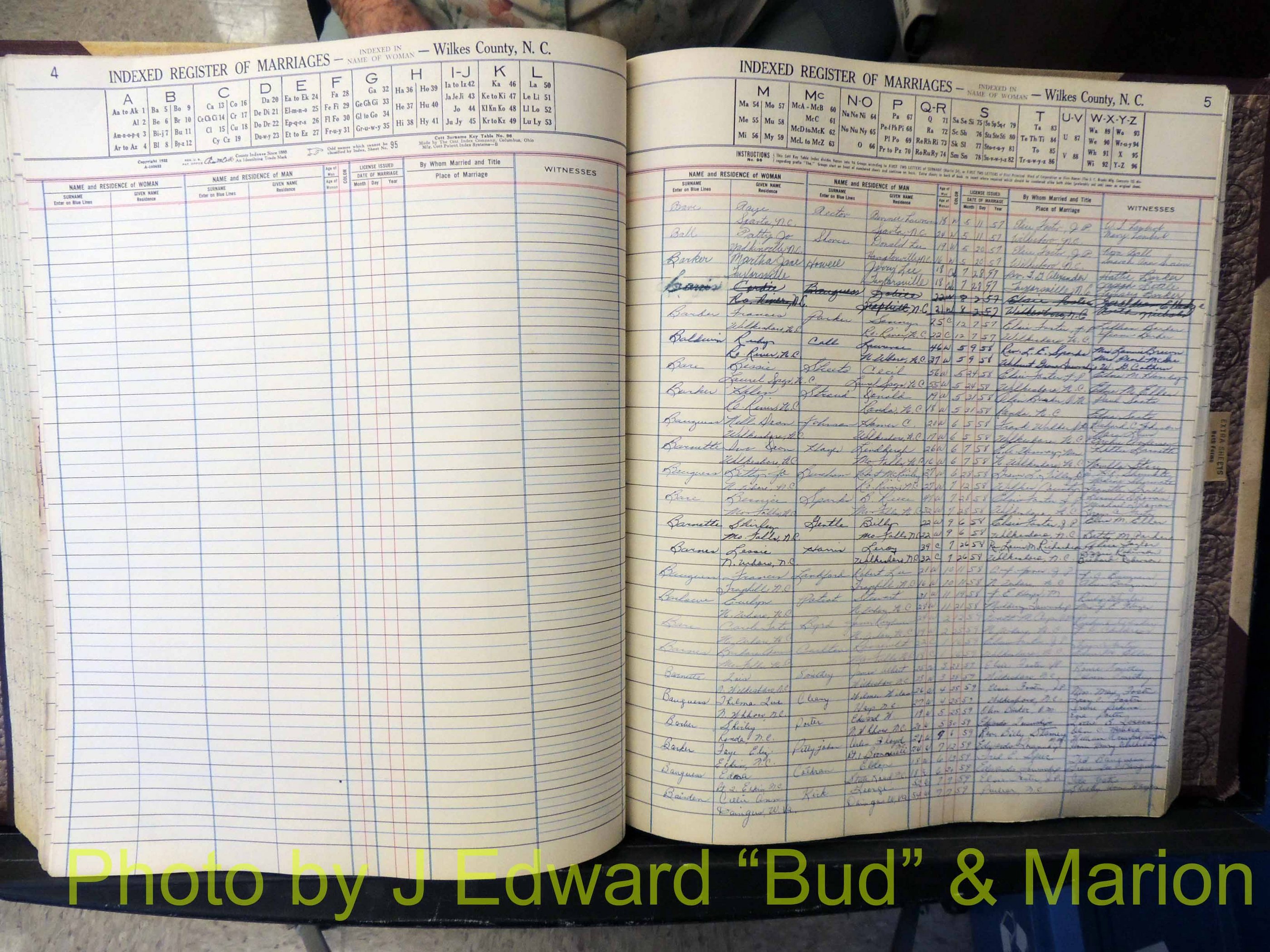 Wilkes Co, NC, Marriage Book 6, 1957-1965 (236).JPG