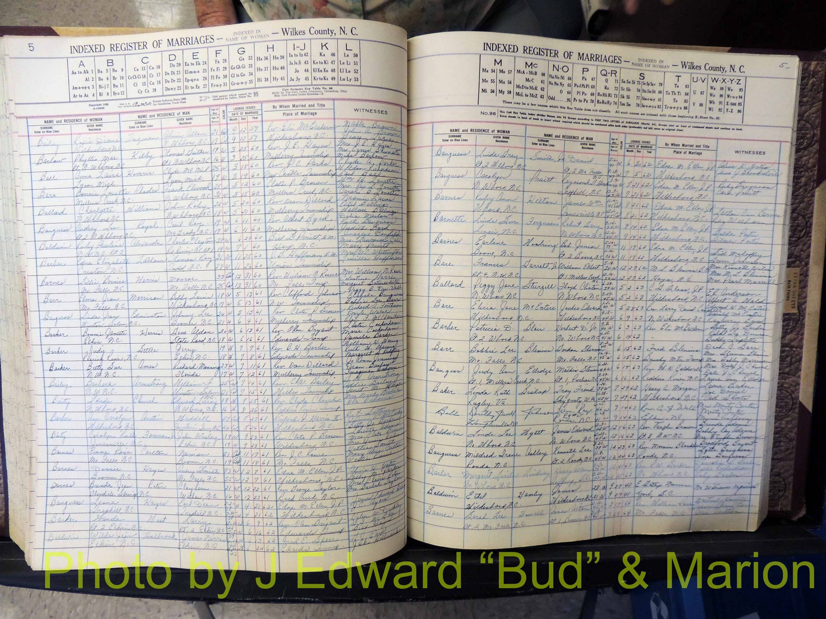 Wilkes Co, NC, Marriage Book 6, 1957-1965 (237).JPG