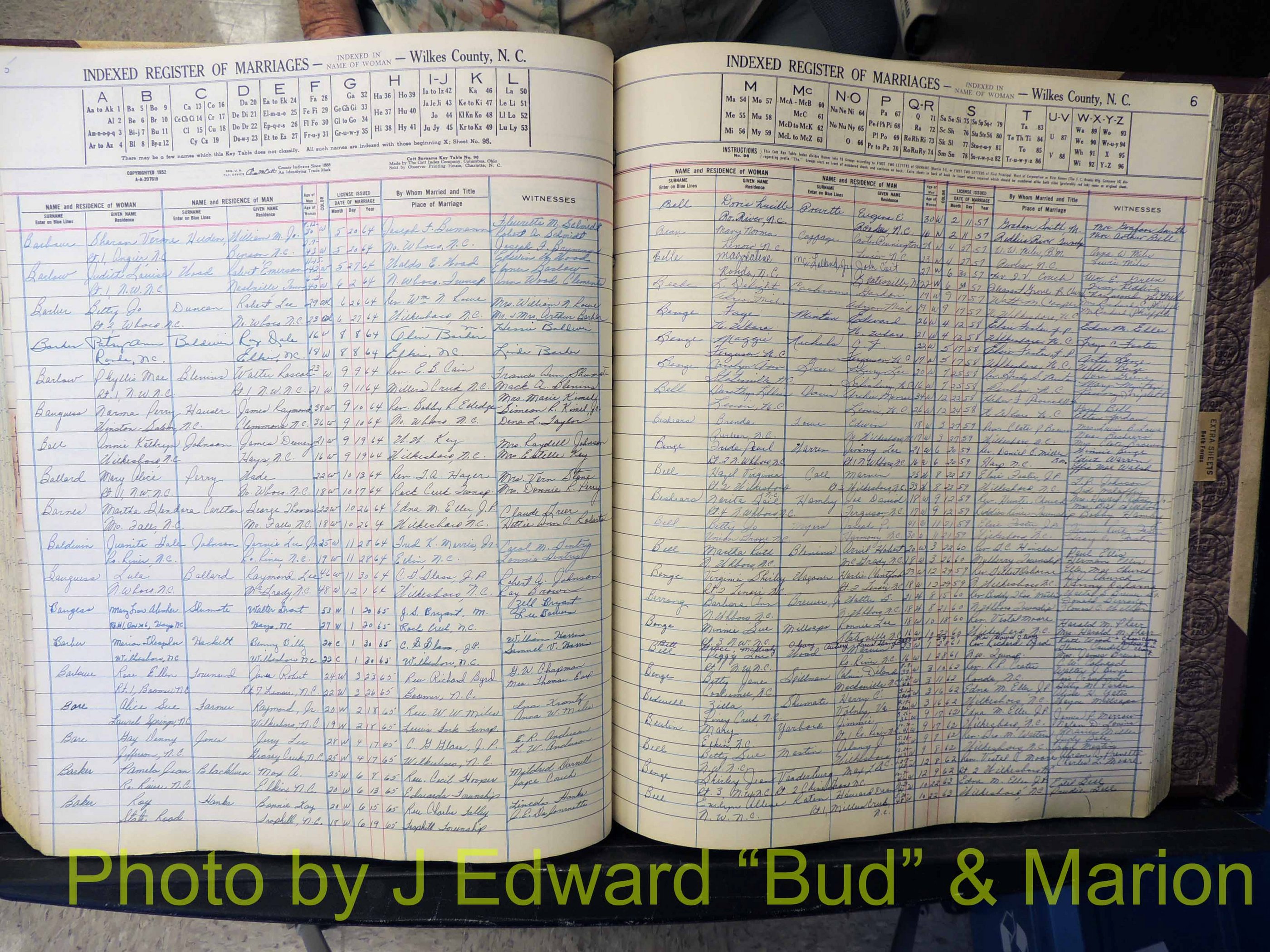 Wilkes Co, NC, Marriage Book 6, 1957-1965 (238).JPG