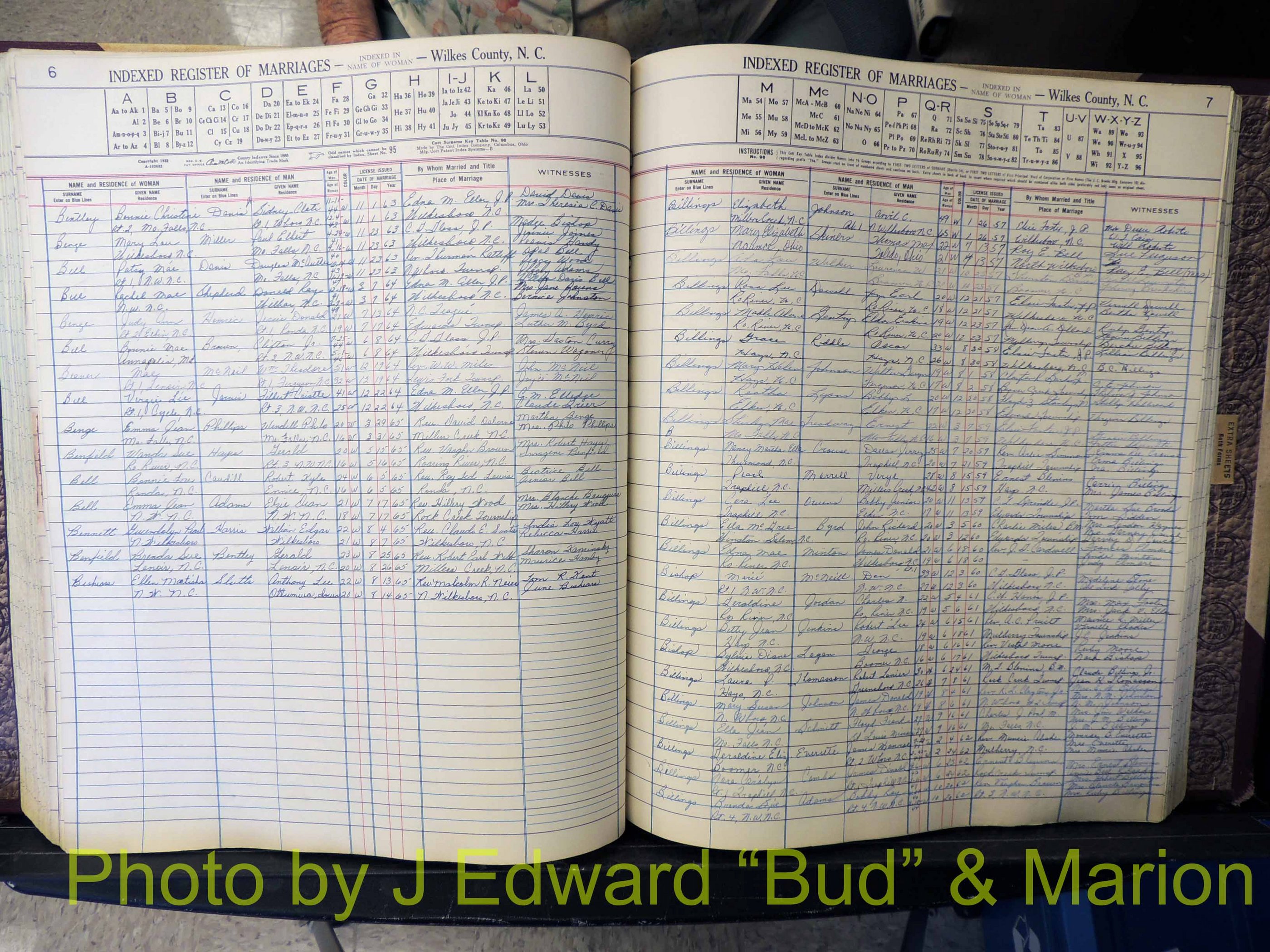 Wilkes Co, NC, Marriage Book 6, 1957-1965 (239).JPG