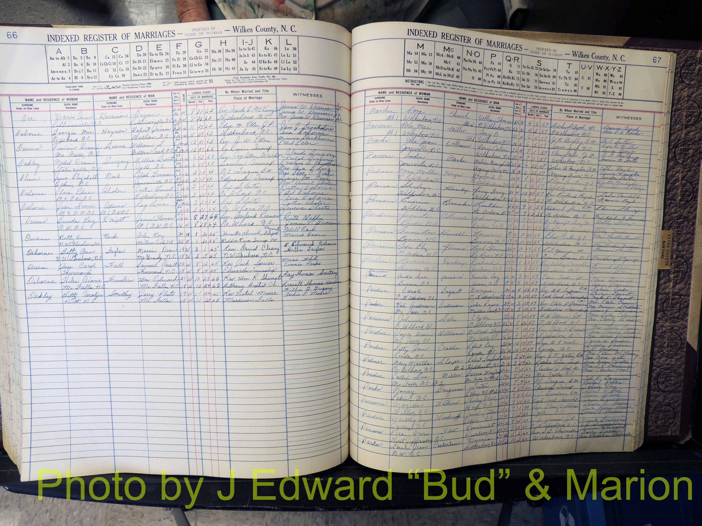 Wilkes Co, NC, Marriage Book 6, 1957-1965 (318).JPG