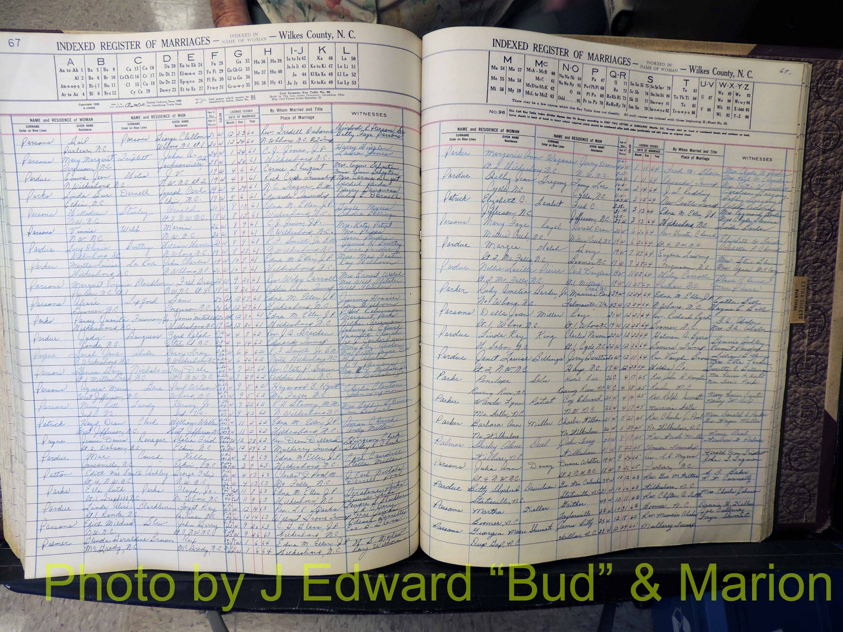 Wilkes Co, NC, Marriage Book 6, 1957-1965 (319).JPG