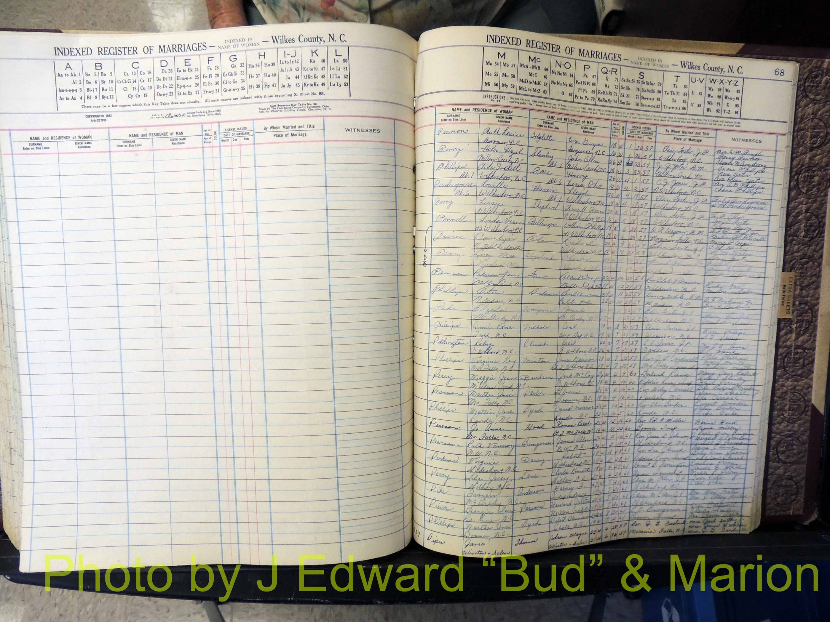Wilkes Co, NC, Marriage Book 6, 1957-1965 (320).JPG