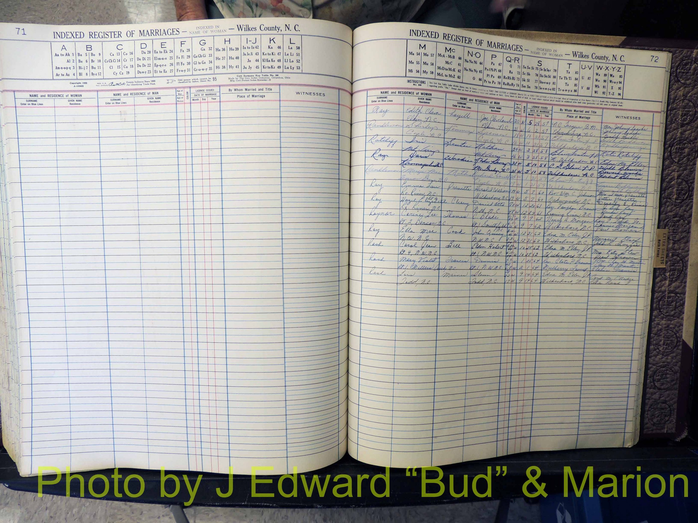 Wilkes Co, NC, Marriage Book 6, 1957-1965 (325).JPG