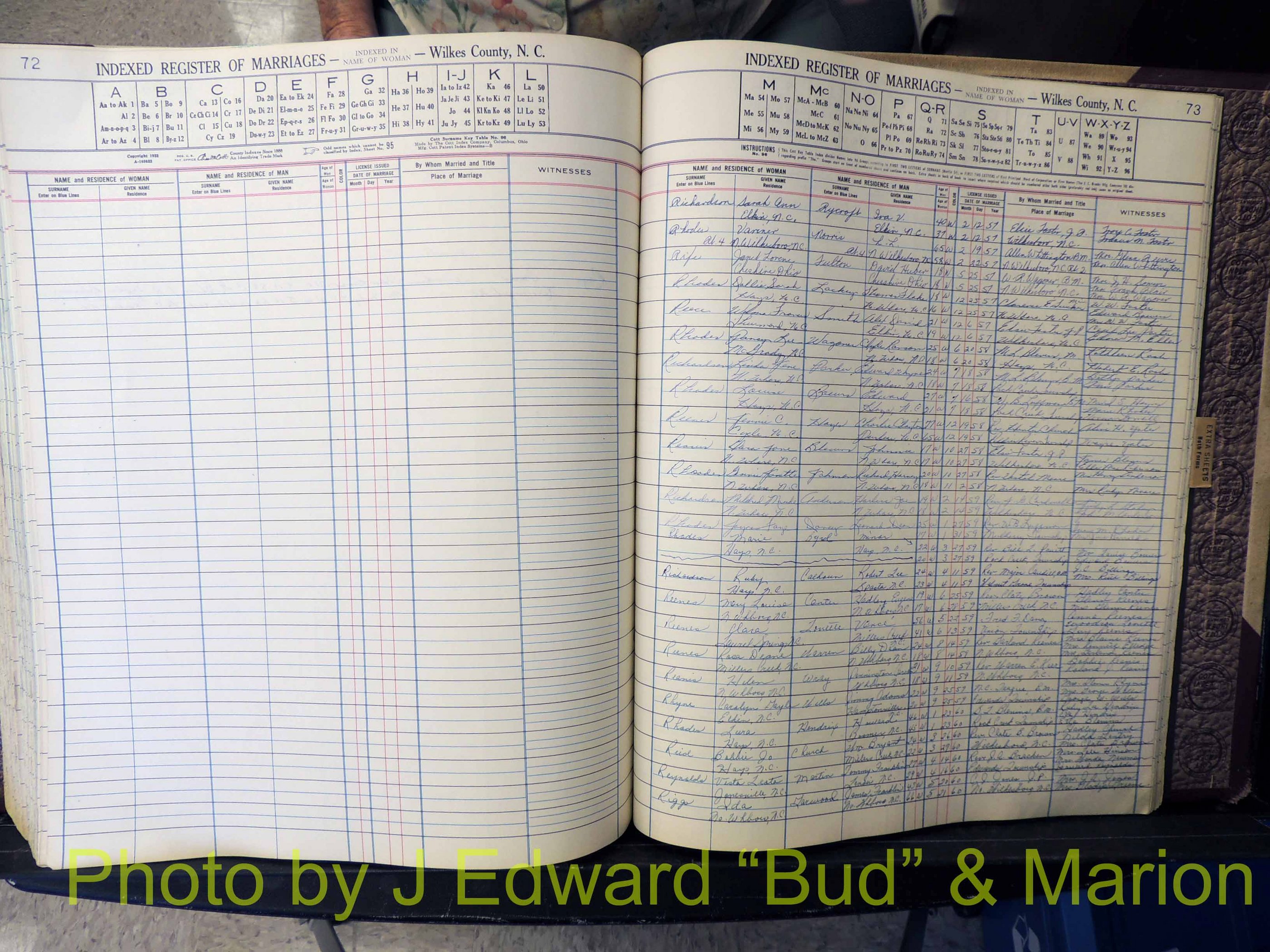 Wilkes Co, NC, Marriage Book 6, 1957-1965 (326).JPG