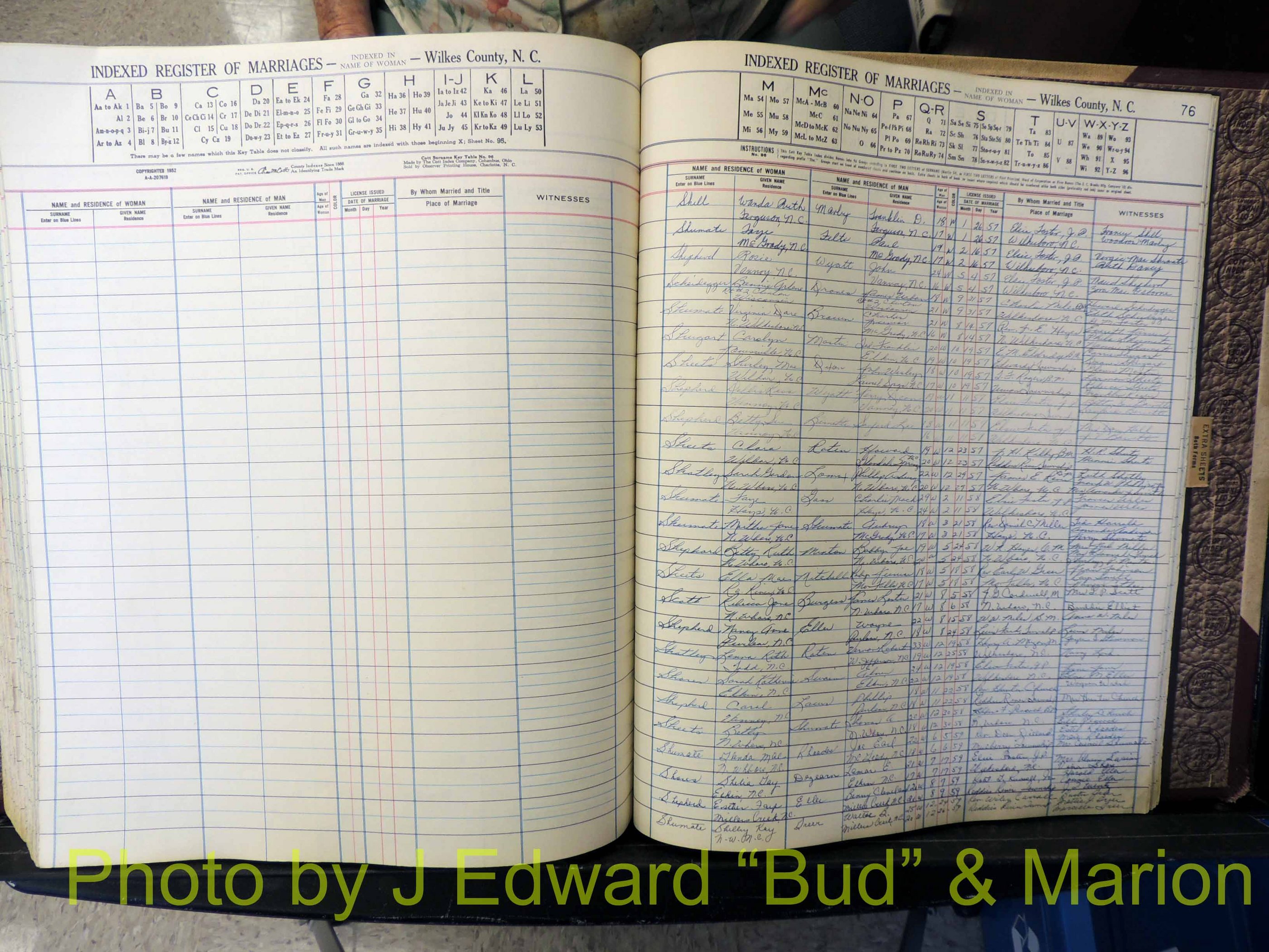 Wilkes Co, NC, Marriage Book 6, 1957-1965 (332).JPG