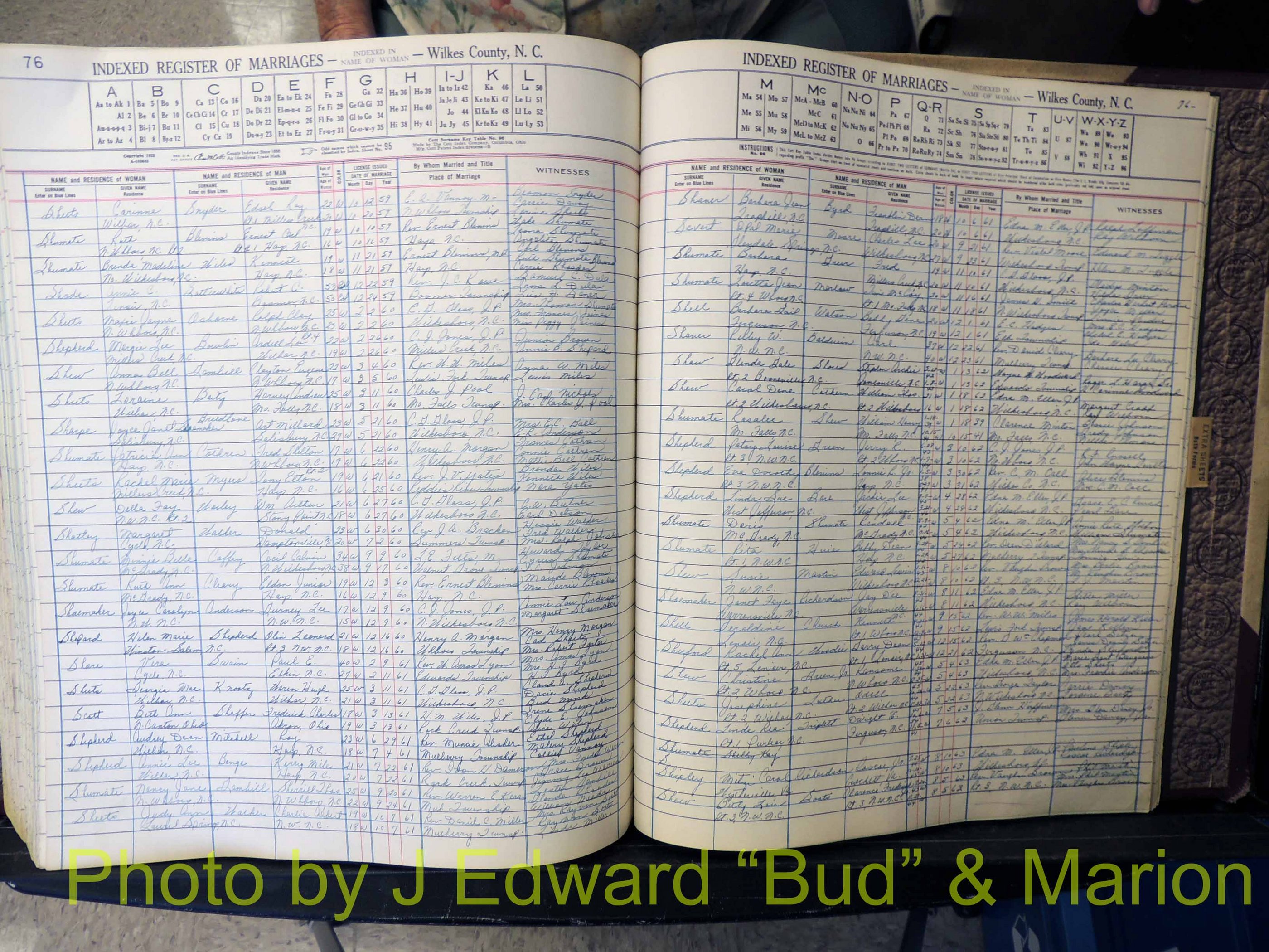 Wilkes Co, NC, Marriage Book 6, 1957-1965 (333).JPG