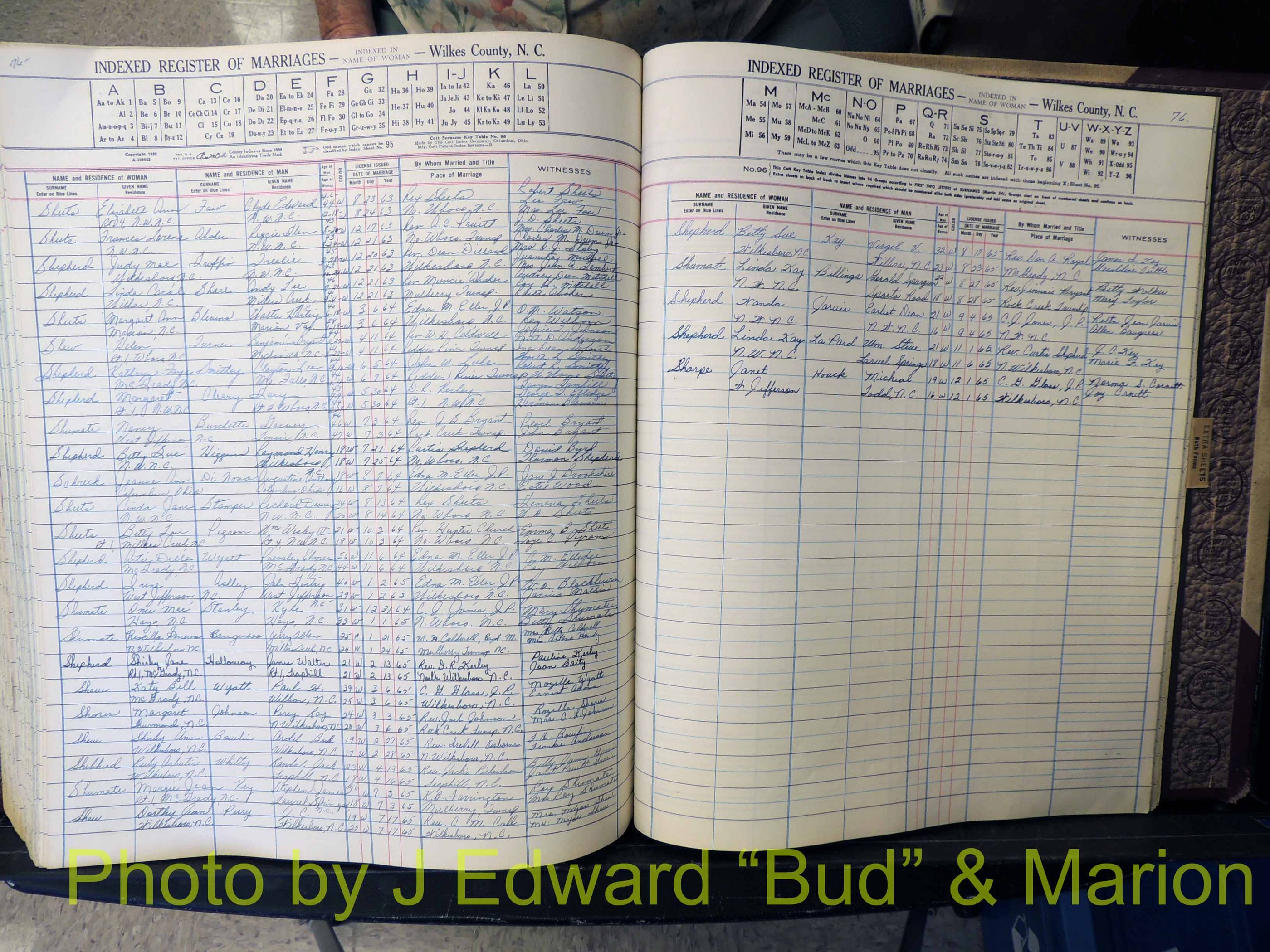 Wilkes Co, NC, Marriage Book 6, 1957-1965 (334).JPG