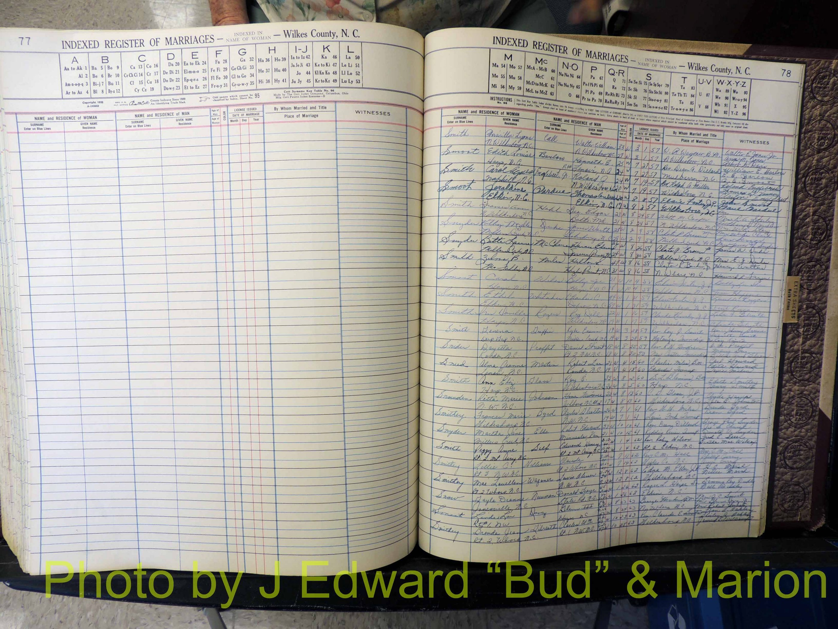 Wilkes Co, NC, Marriage Book 6, 1957-1965 (336).JPG