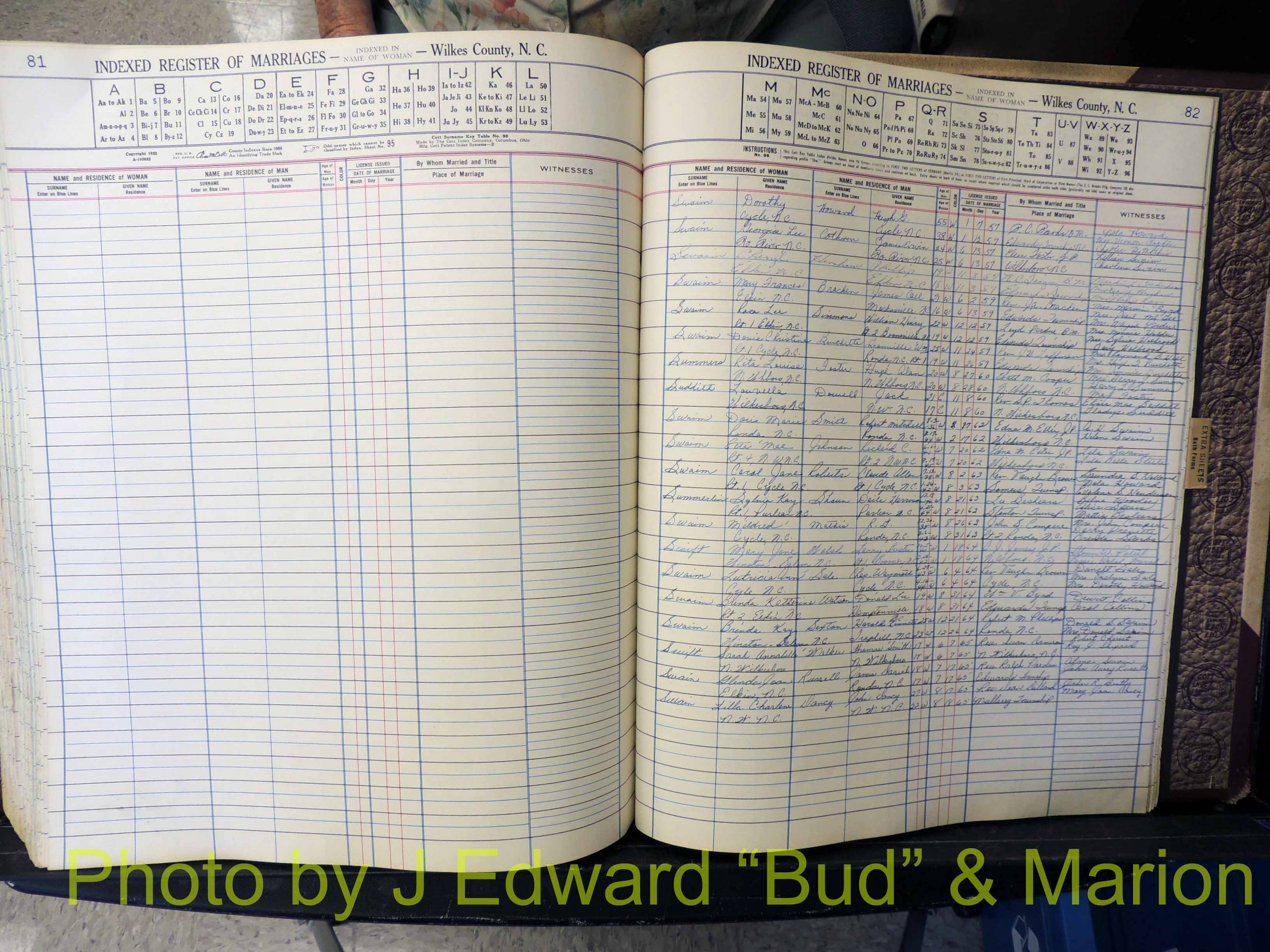 Wilkes Co, NC, Marriage Book 6, 1957-1965 (341).JPG