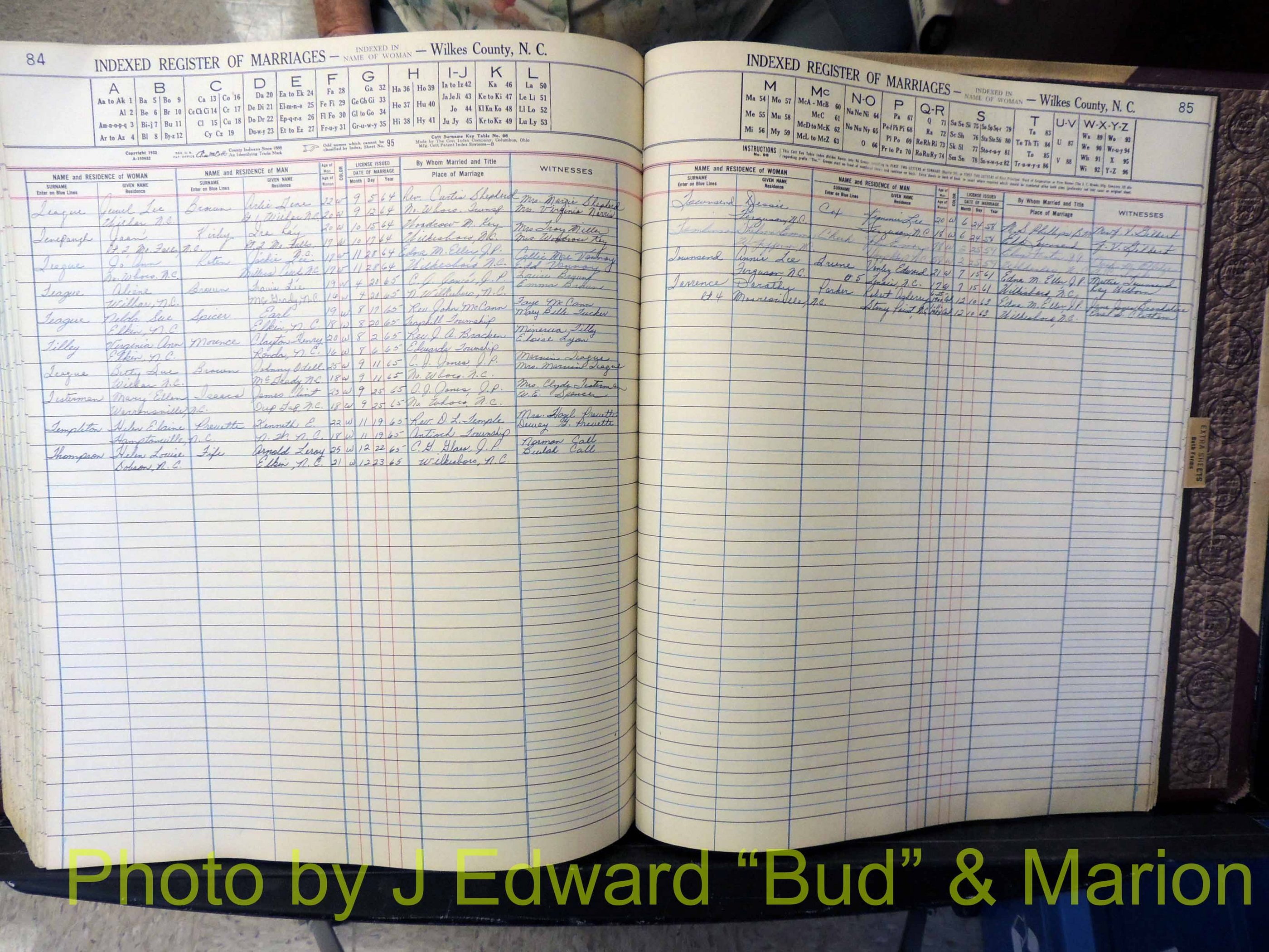 Wilkes Co, NC, Marriage Book 6, 1957-1965 (344).JPG