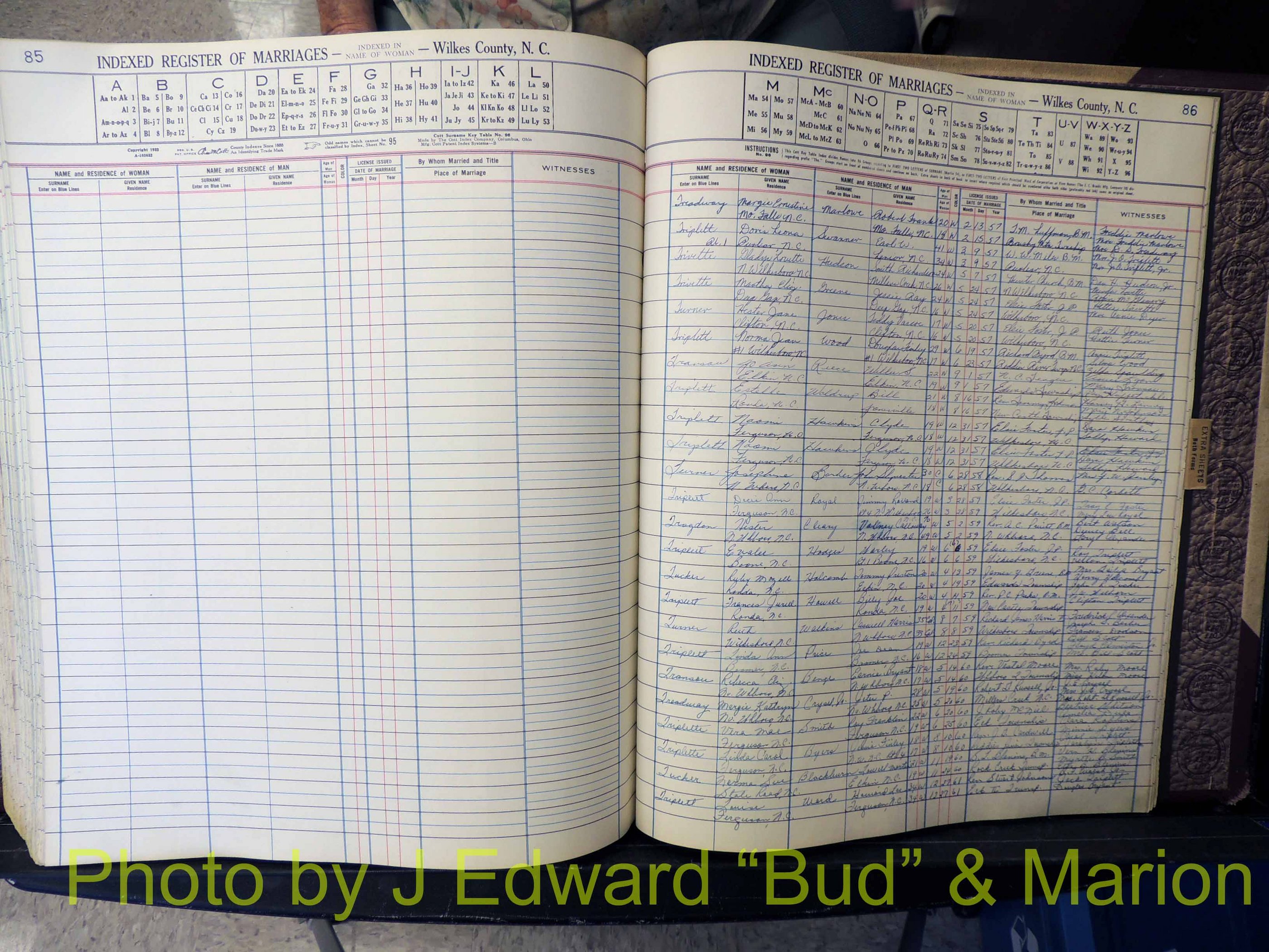 Wilkes Co, NC, Marriage Book 6, 1957-1965 (345).JPG